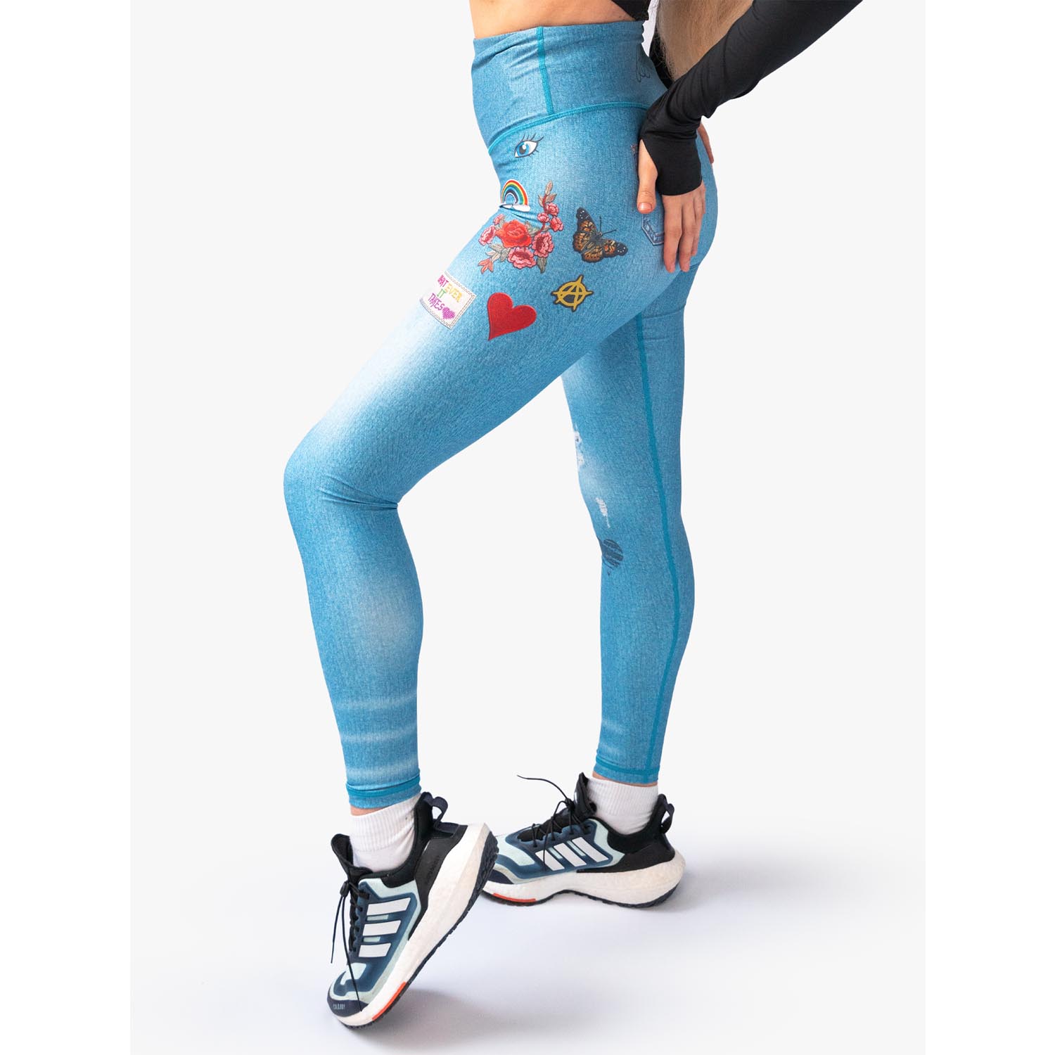 Anarchy Apparel Compression Leggings, Denim, M