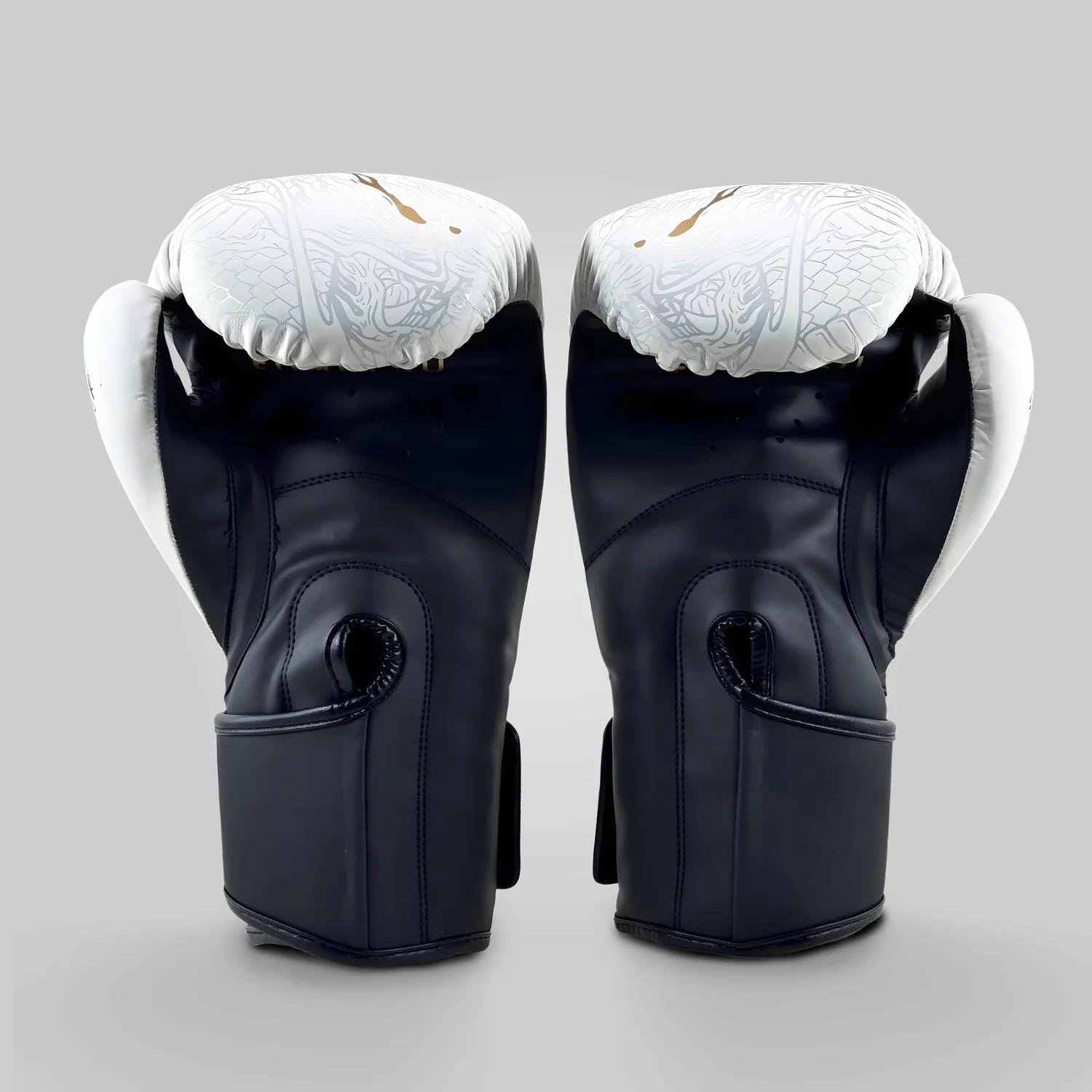 Fumetsu Boxing Gloves, Dragon Slayer, white-gold, 16 Oz