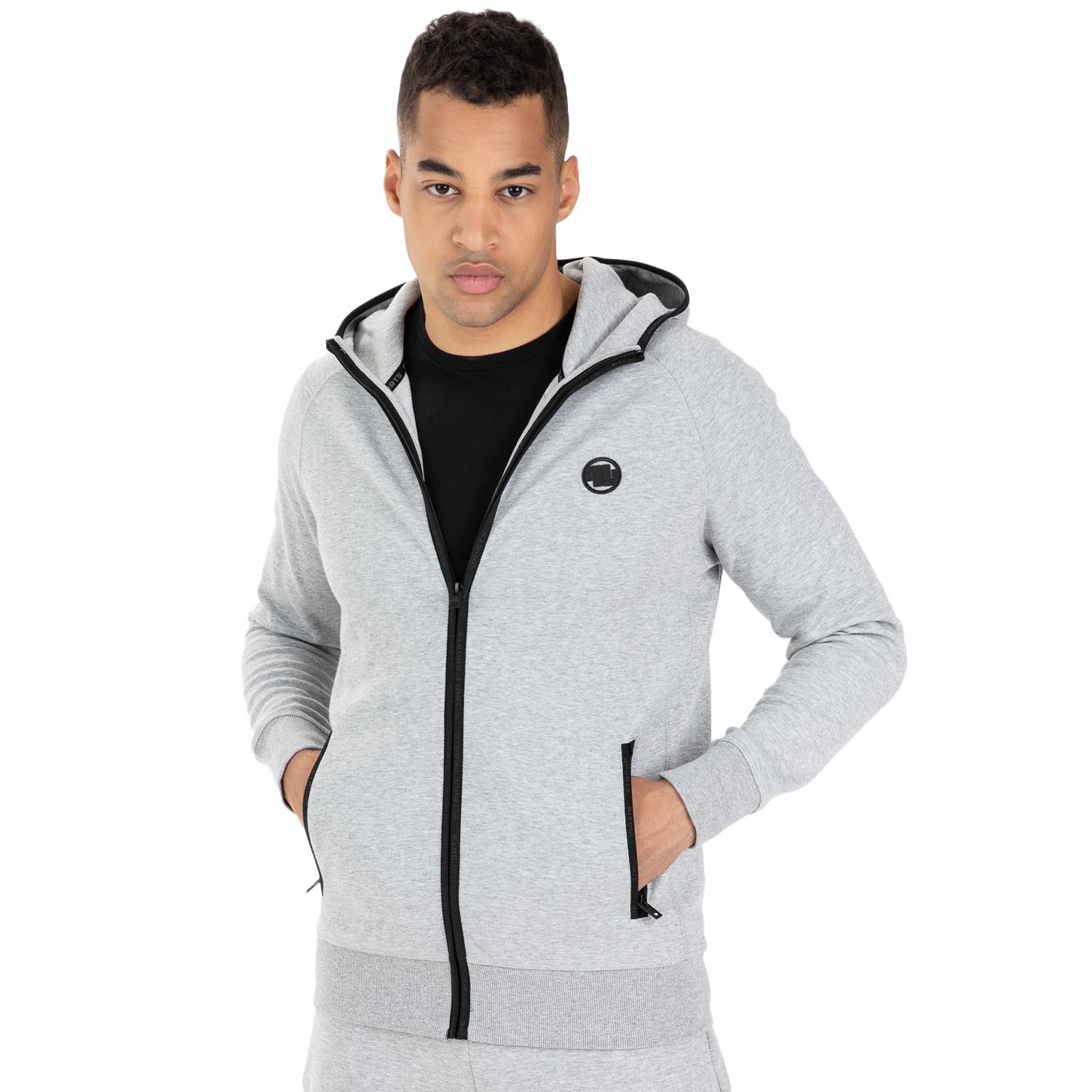 Pit Bull West Coast Zip Hoody, Harris, grau, XL