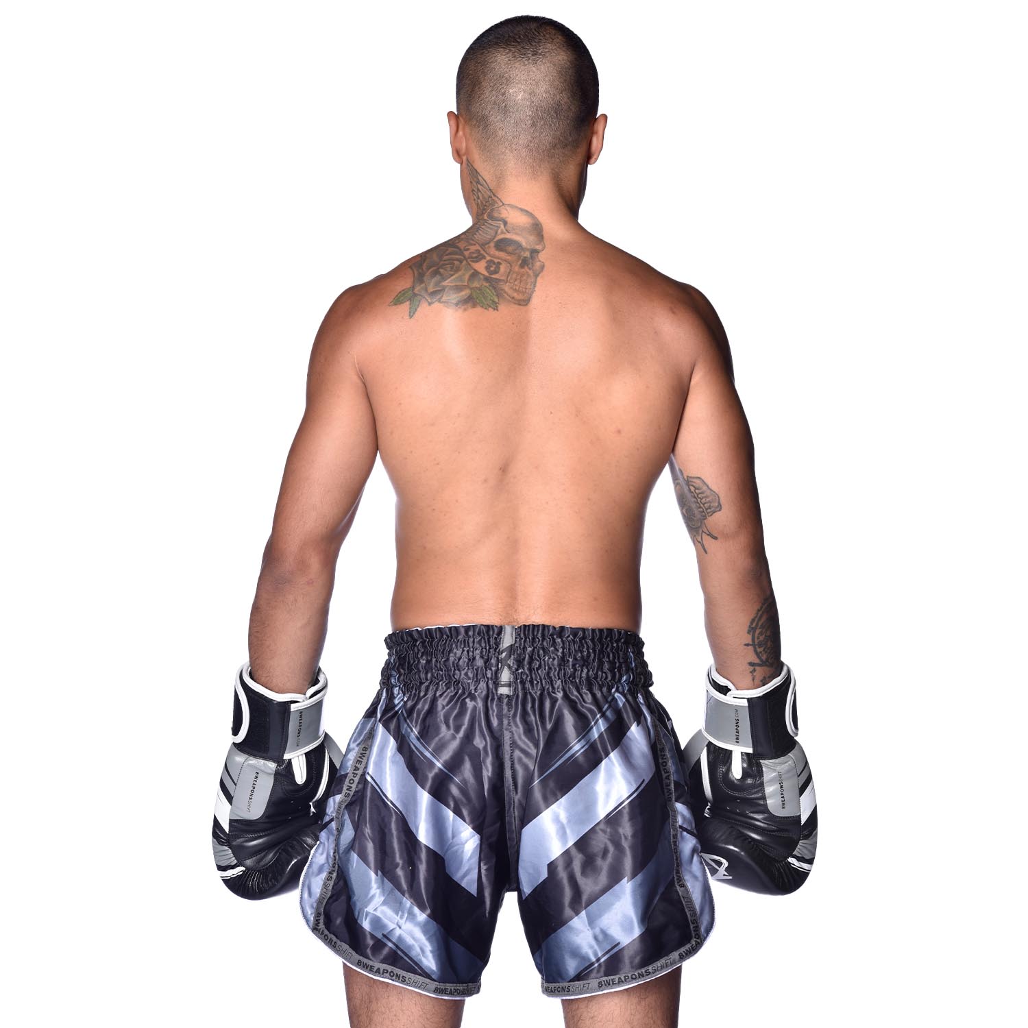 8 WEAPONS Muay Thai Shorts, Shift, black-matt, XXL