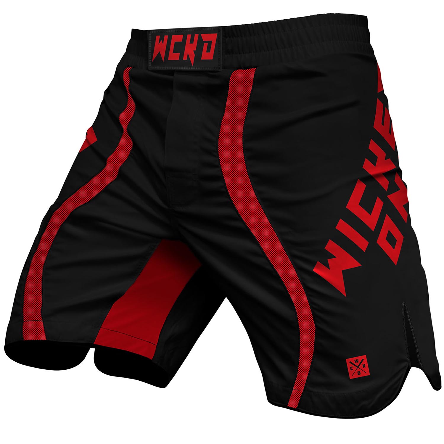 Wicked One MMA Fight Shorts, Brawl, schwarz-rot, XL