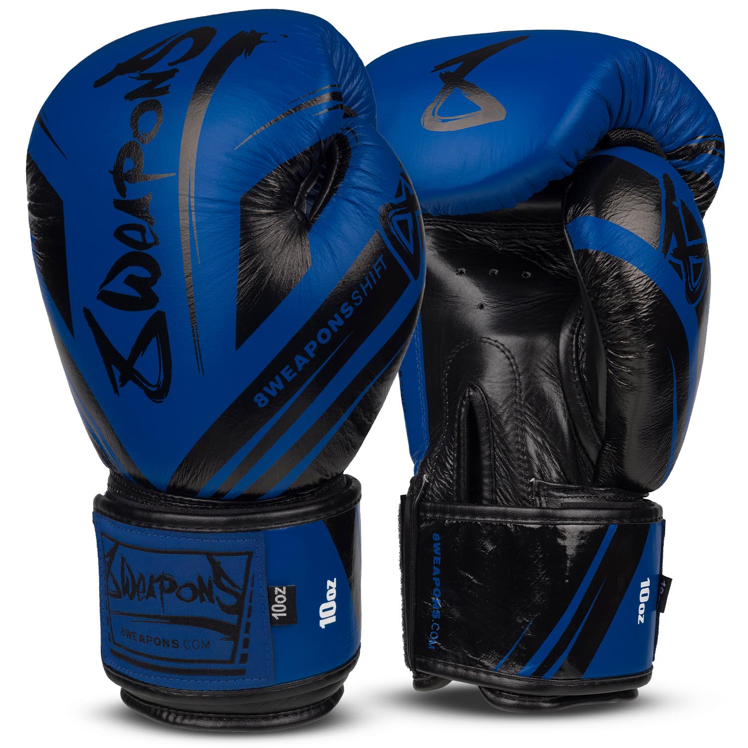 8 WEAPONS Boxing Gloves, Shift Competition, blue-black, 10 Oz