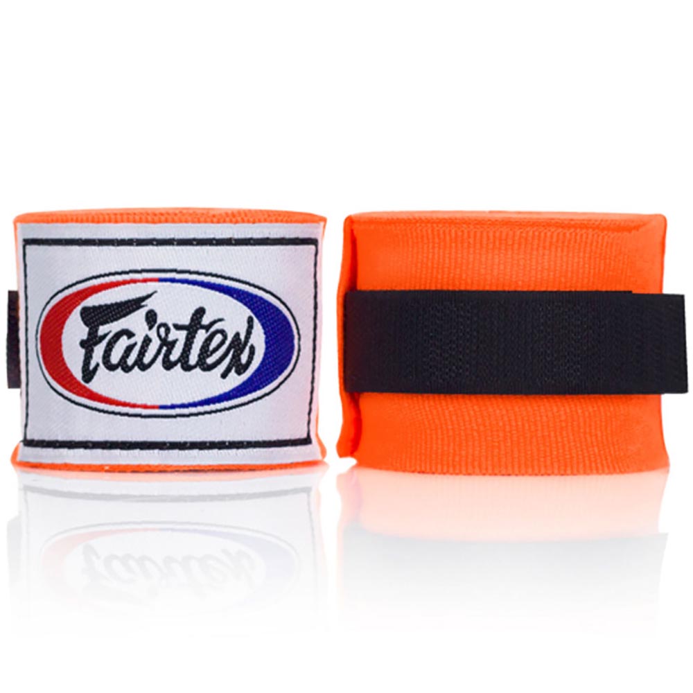 Fairtex Hand Wraps, semi-elastic, 4.5 m, orange