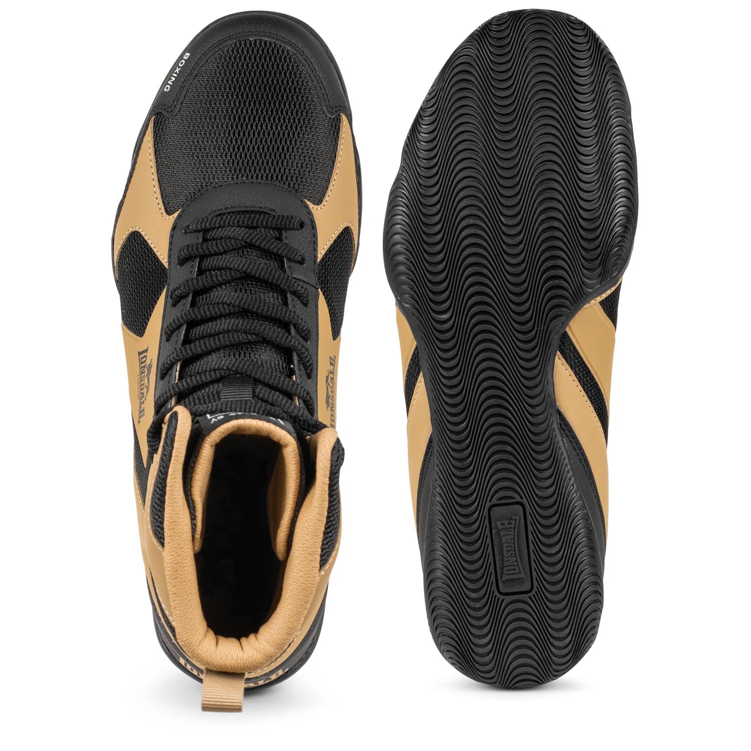 Lonsdale Boxing Shoes, Heskin, black-gold, 40