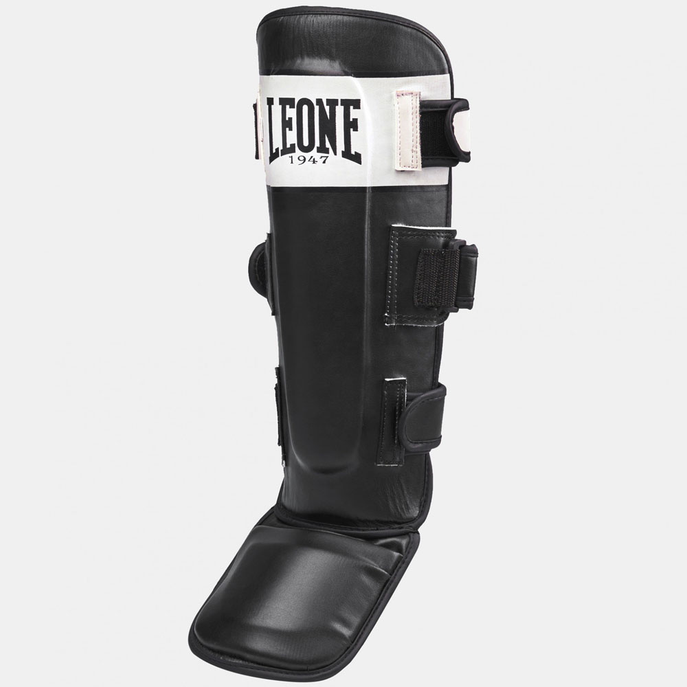 LEONE Shin Guards, Shock, black-weiss, M