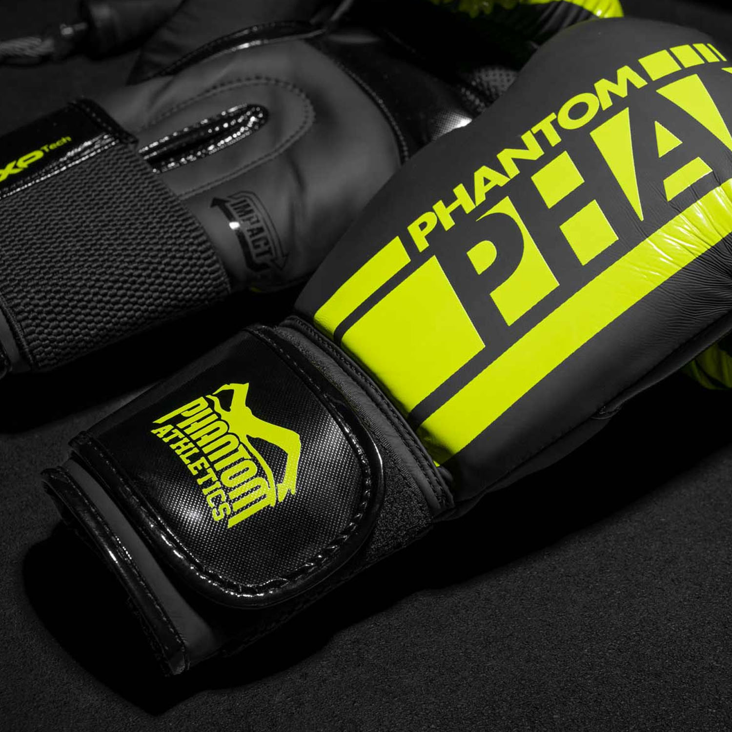 Phantom Athletics Boxhandschuhe, Apex, schwarz-neongelb, 16 Oz