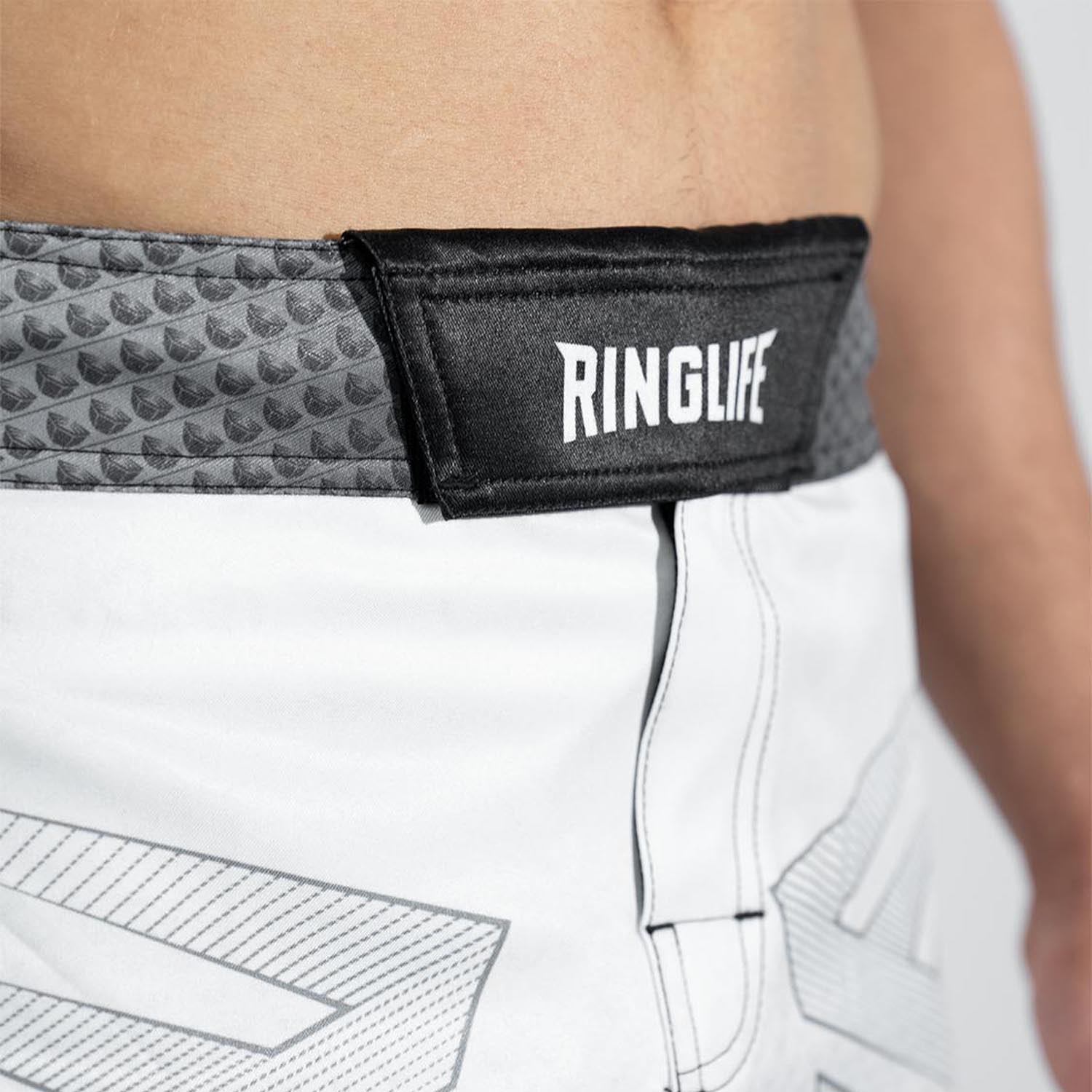 RINGLIFE MMA Shorts - Octaring 2.0 weiss-schwarz XS