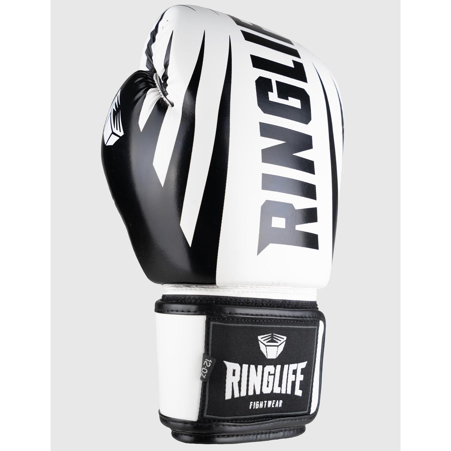 RINGLIFE Boxhandschuhe, No.1 weiß-schwarz 16 Oz