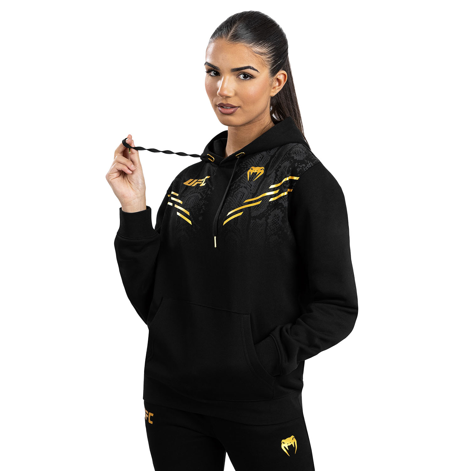 VENUM Hoody, Women, UFC Replica Champion, Adrenaline, black-gold, S