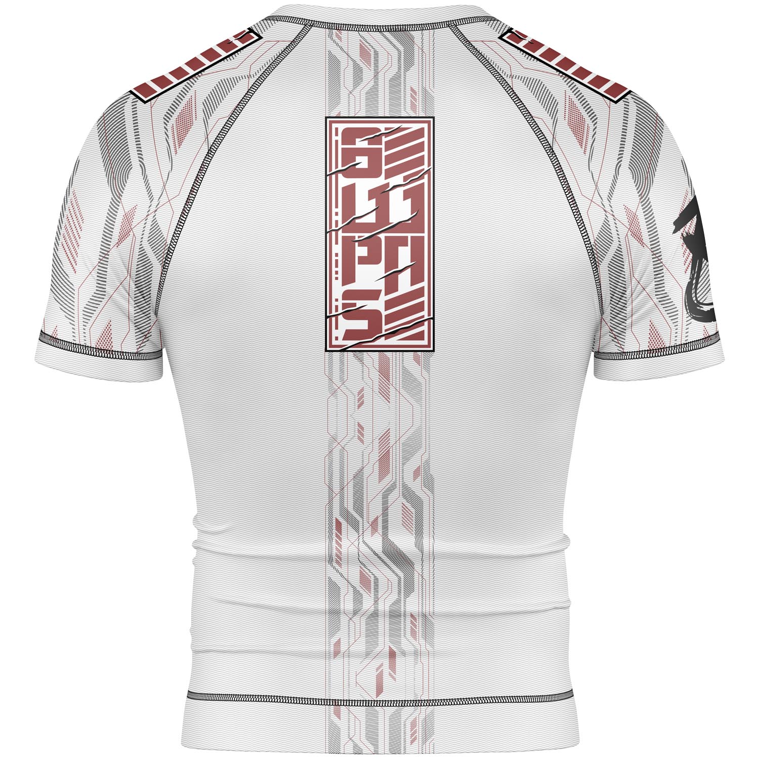 8 WEAPONS Rashguard, S/S, Samurai 2.0, white-red, XXL