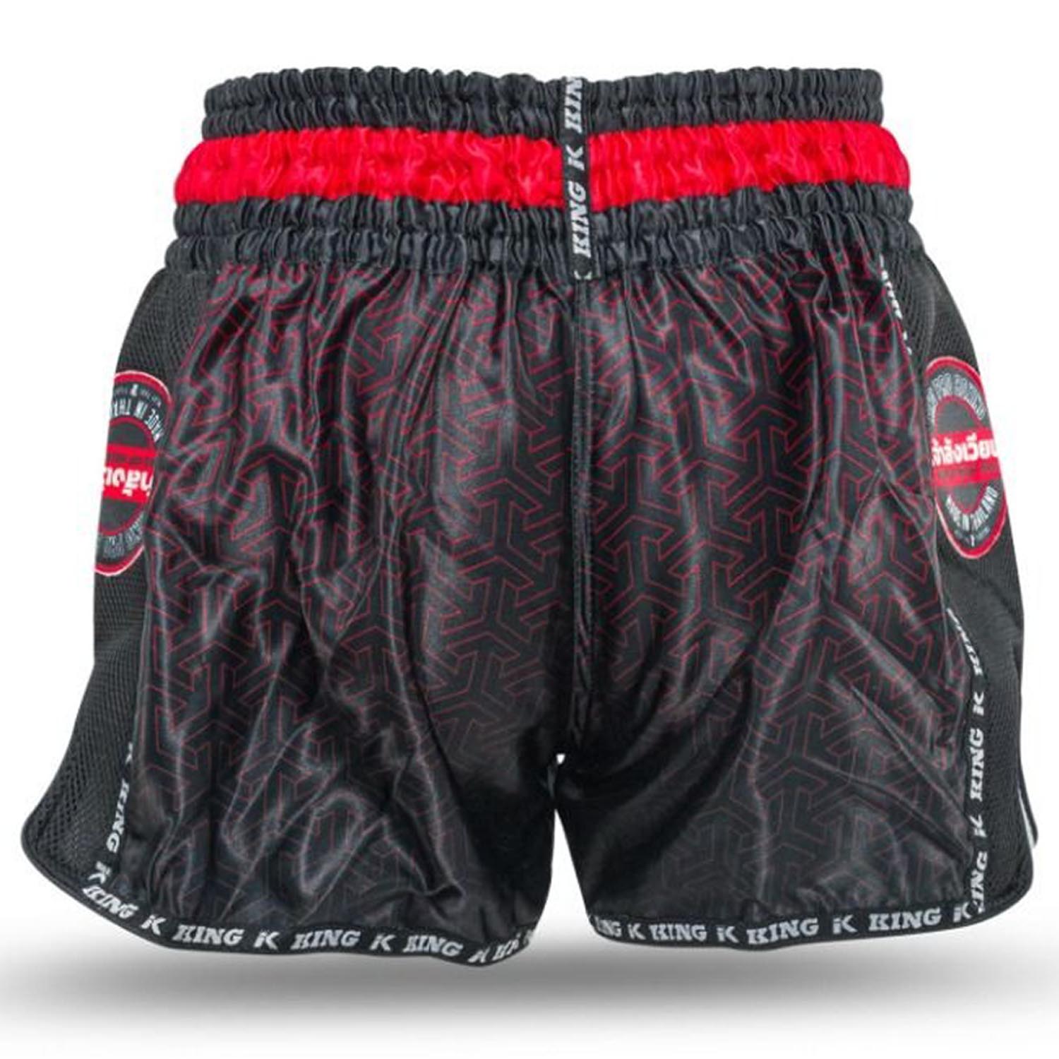 KING PRO BOXING Muay Thai Shorts, Origin 2, schwarz-rot, S