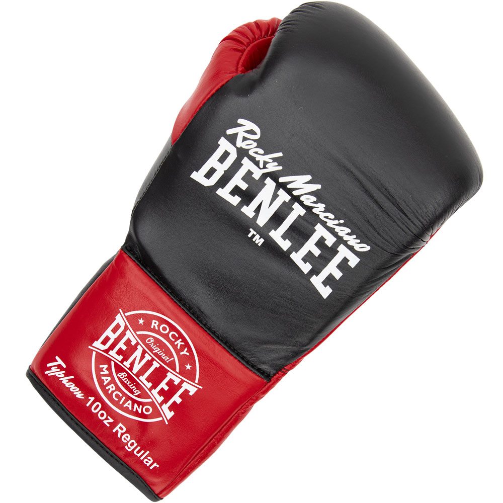 BENLEE Wettkampf Boxhandschuhe, Typhoon, schwarz-rot, 10 Oz
