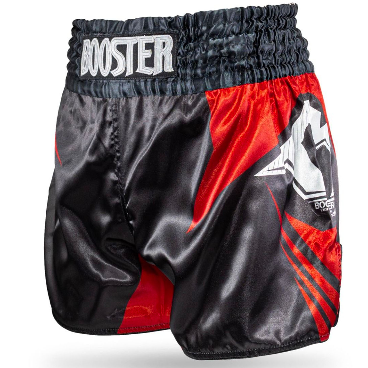 Booster Muay Thai Shorts, AD Xplosion 2, black-red, S