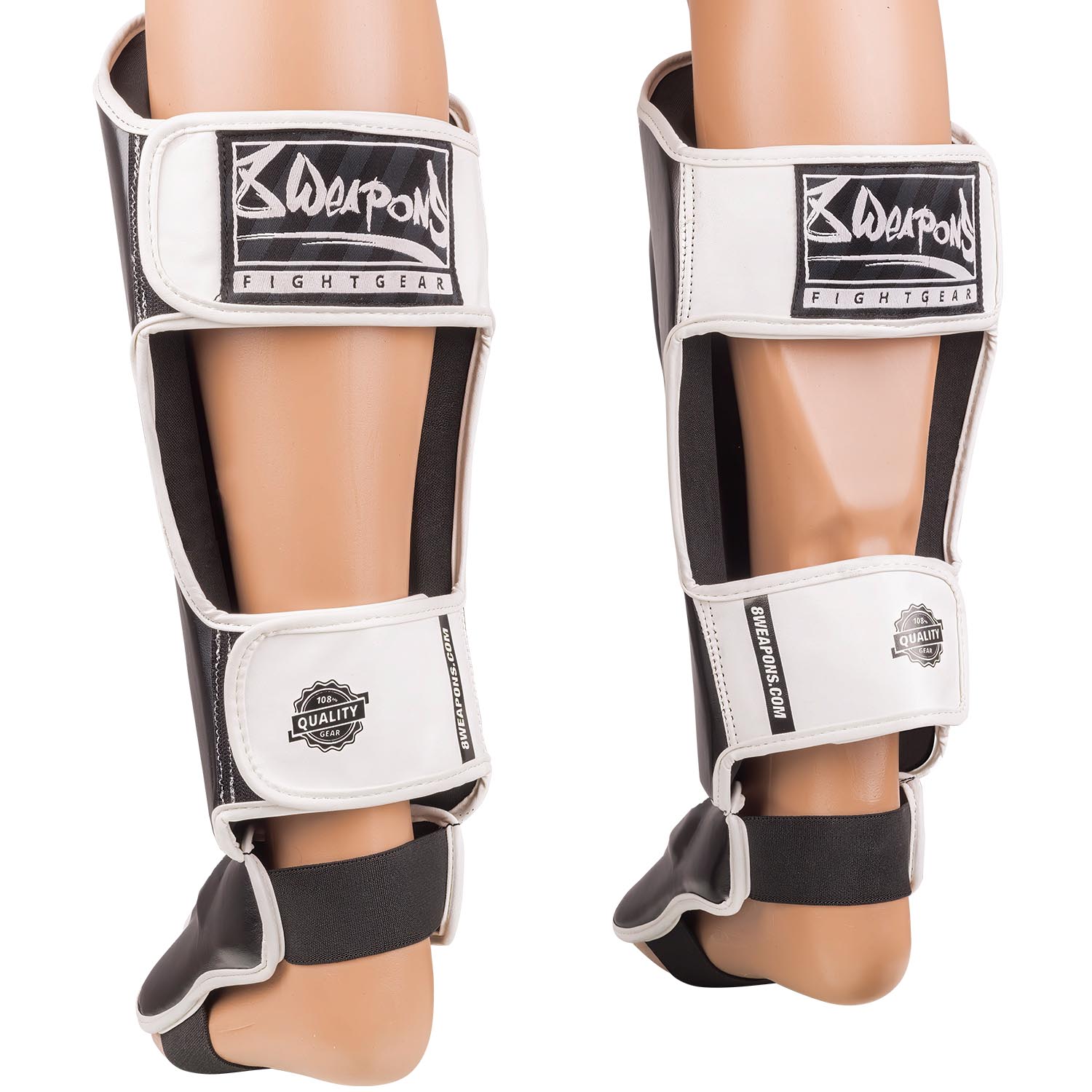 8 WEAPONS Shin Guards, Unlimited 2.0, black-white, L