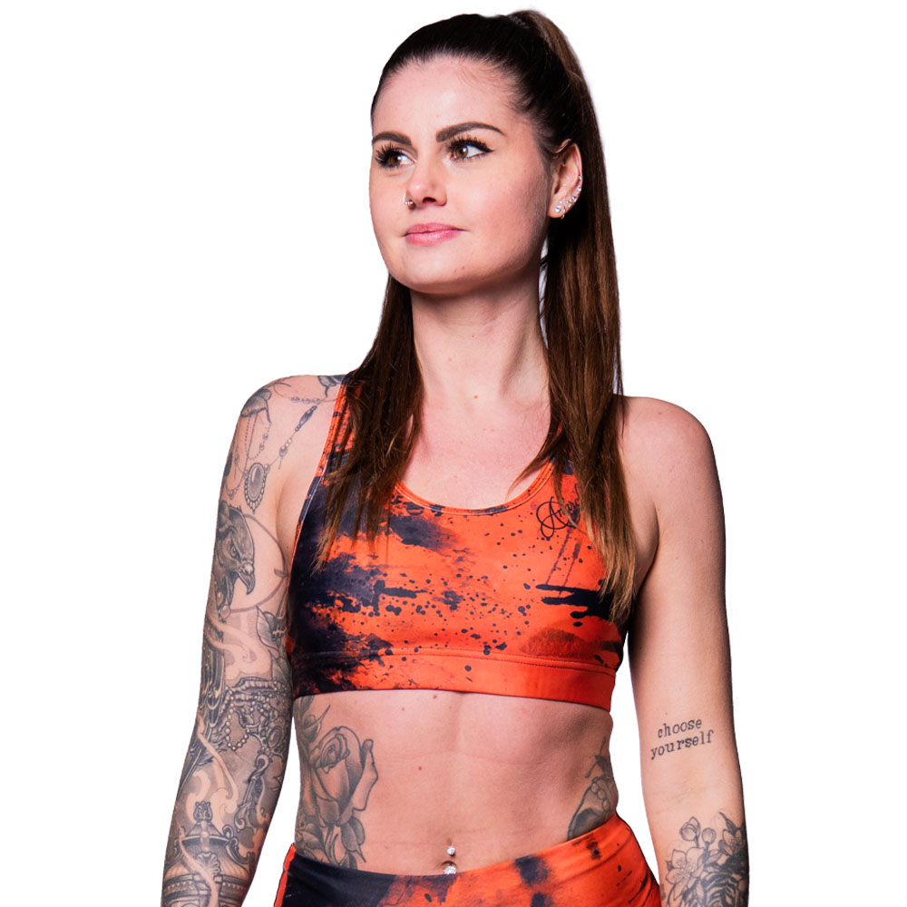 Anarchy Apparel Sports Bra, Apricot Ash