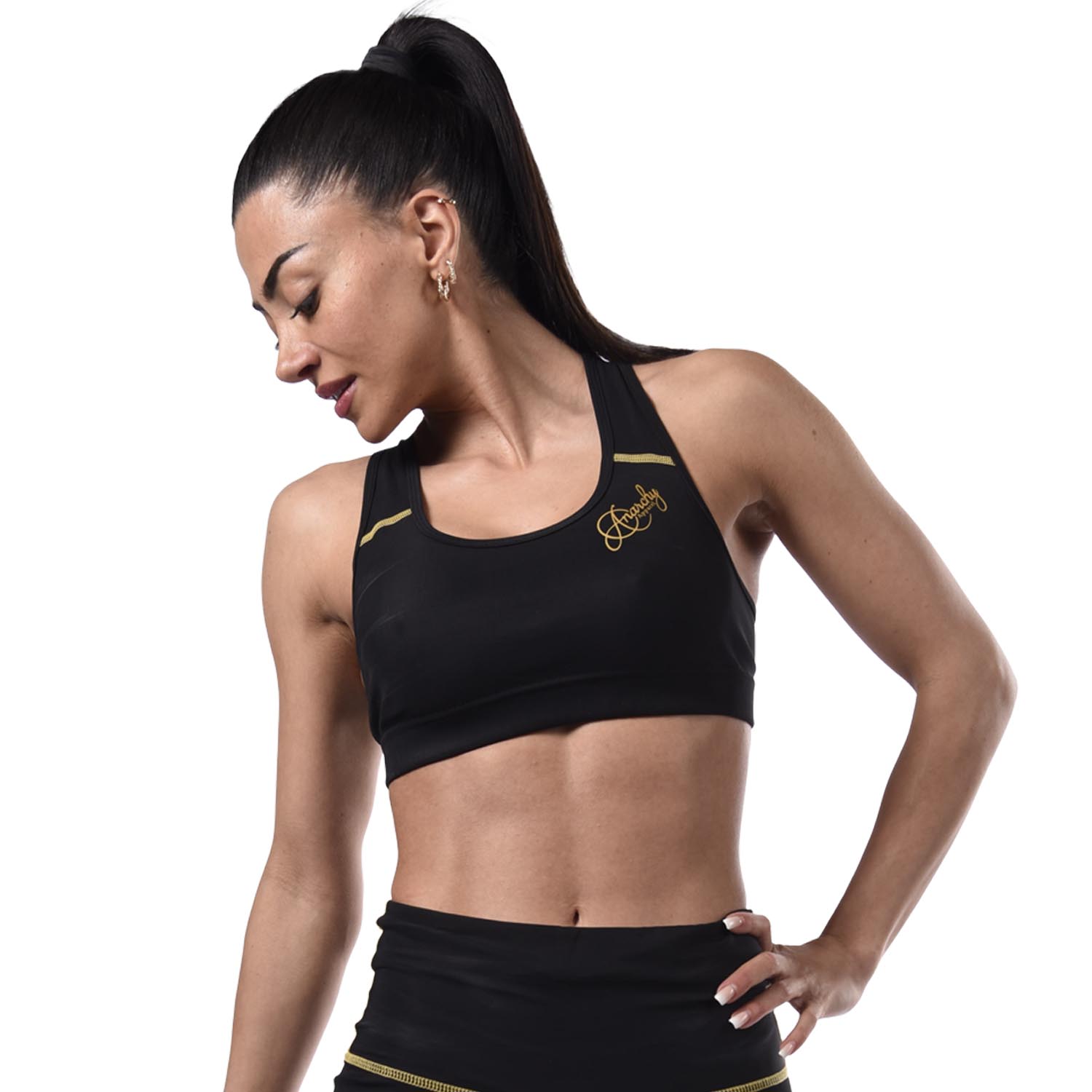 Anarchy Apparel Sports Bra, Kevlar, schwarz, XS