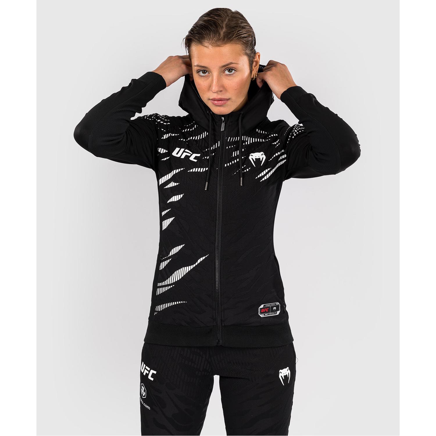 VENUM Zip Hoody, Women, UFC Fusion Authentic Fight Night, black-white, XS