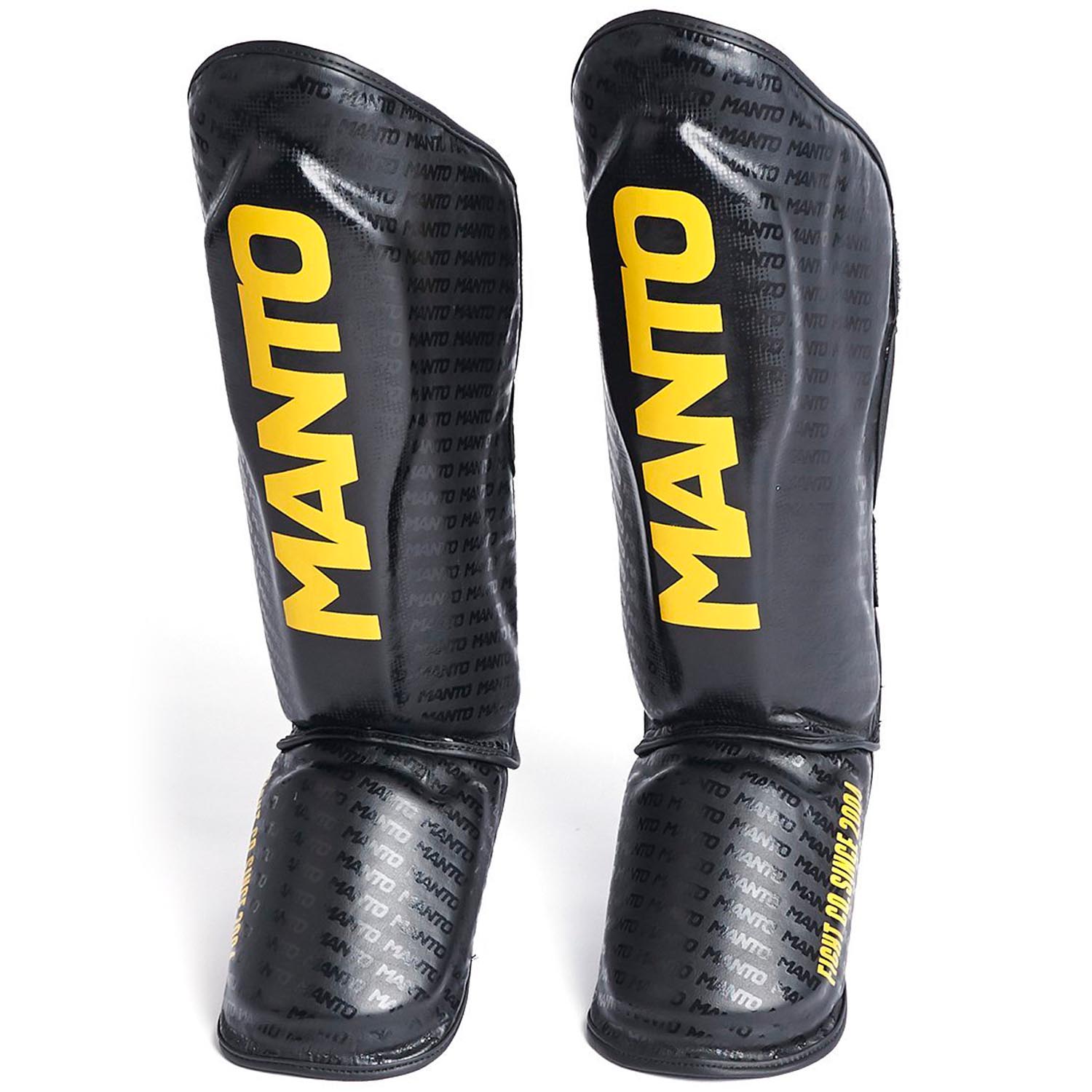 MANTO Shinguards, Prime, black-yellow, XL