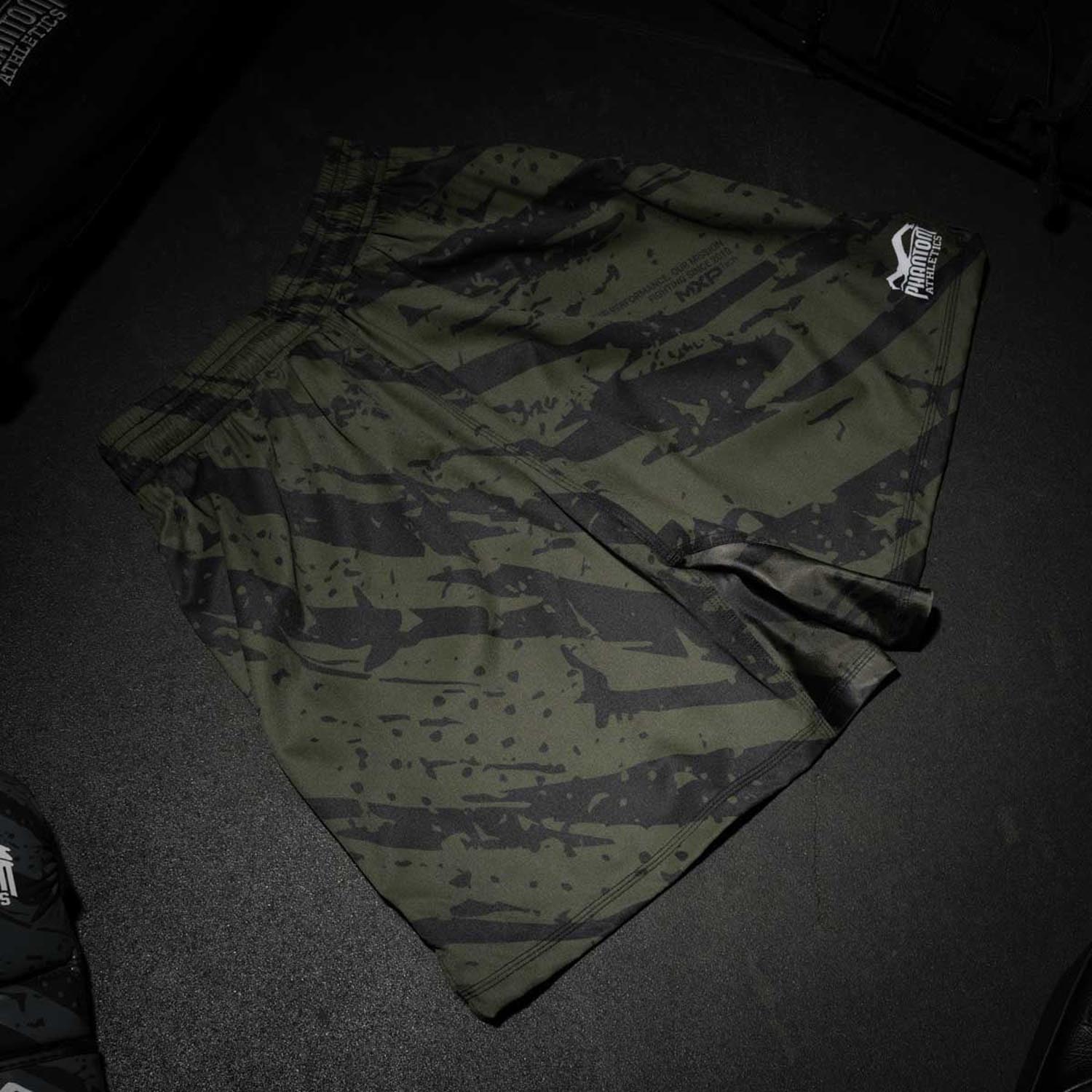 Phantom Athletics MMA Fight Shorts, Evo Tiger, camo-green, XXL
