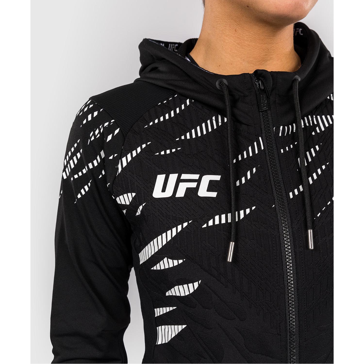 VENUM Zip Hoody, Women, UFC Fusion Authentic Fight Night, black-white, XS
