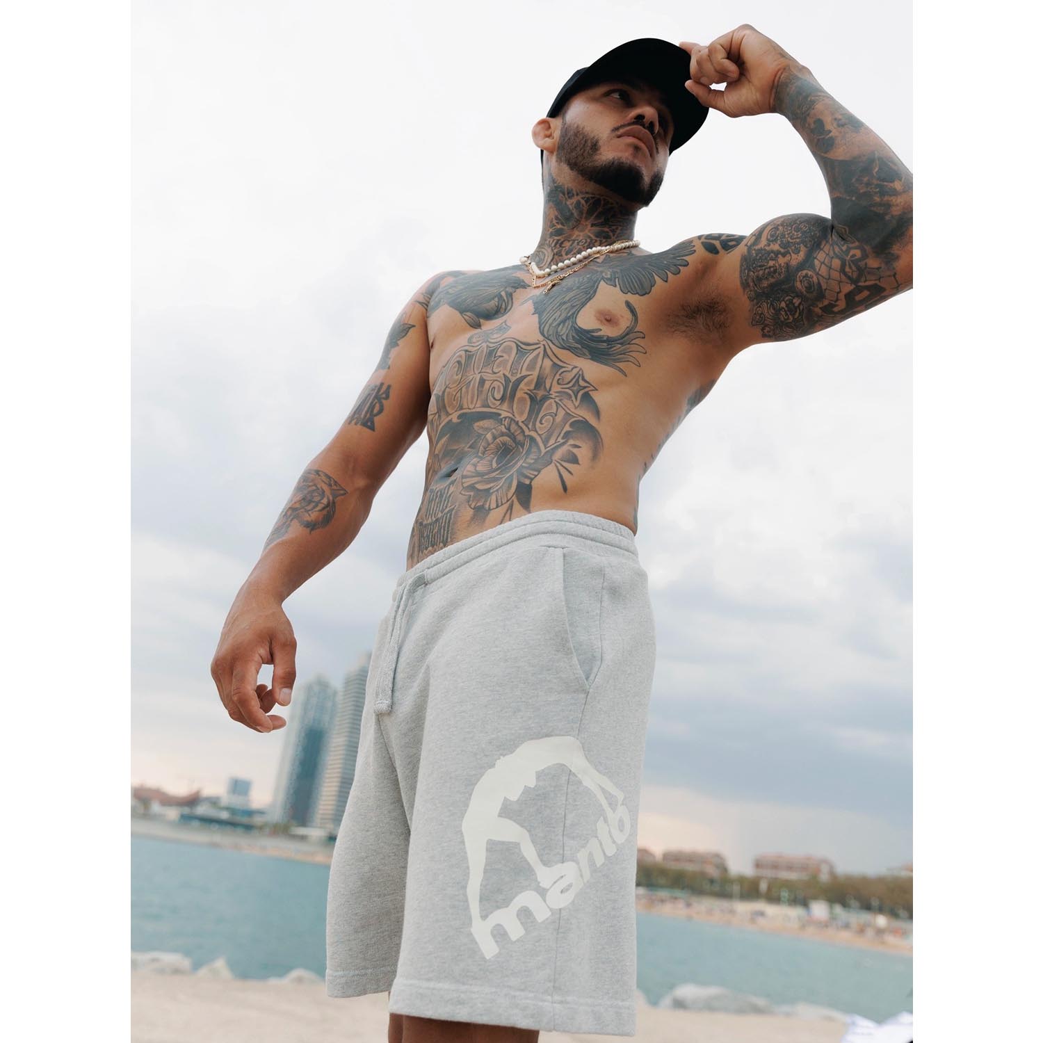 MANTO Shorts, Logo, grey, XXL