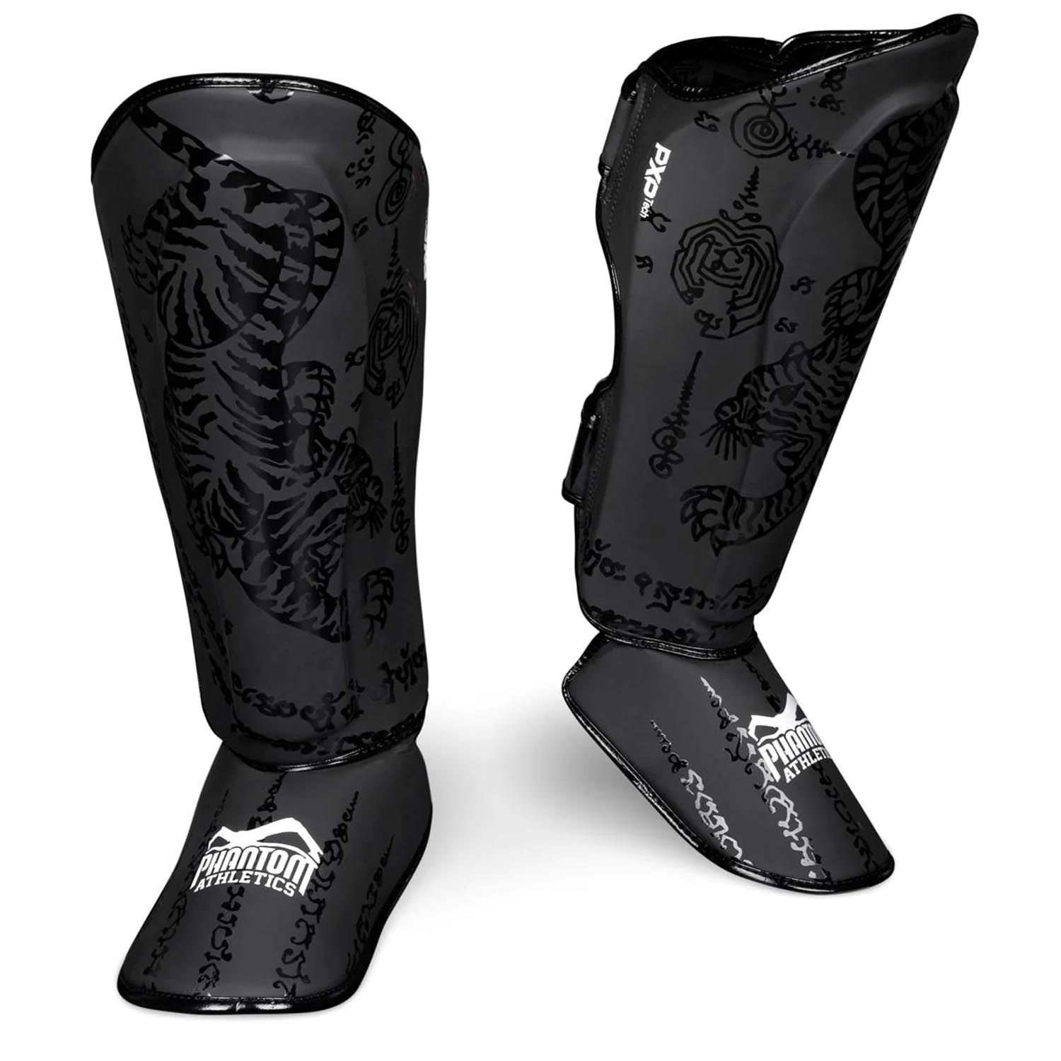Phantom Athletics Shinguards, Muay Thai, black, L/XL