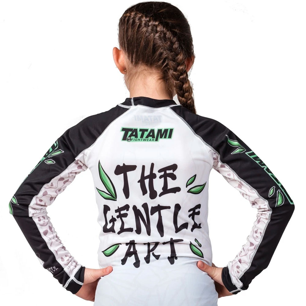 Tatami Rashguard, L/S, Kinder, Gentle Panda, L
