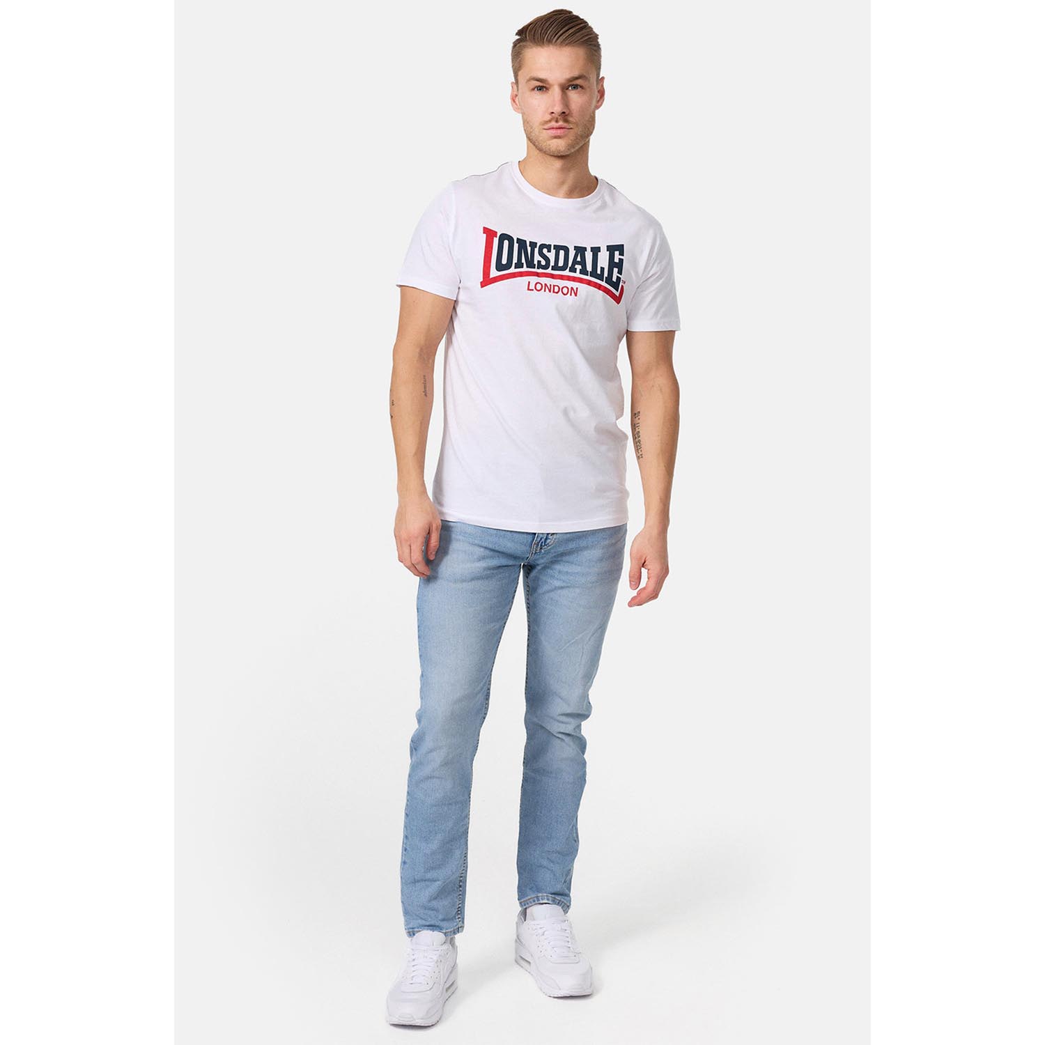 Lonsdale T-Shirt, Two Tone, white, XL