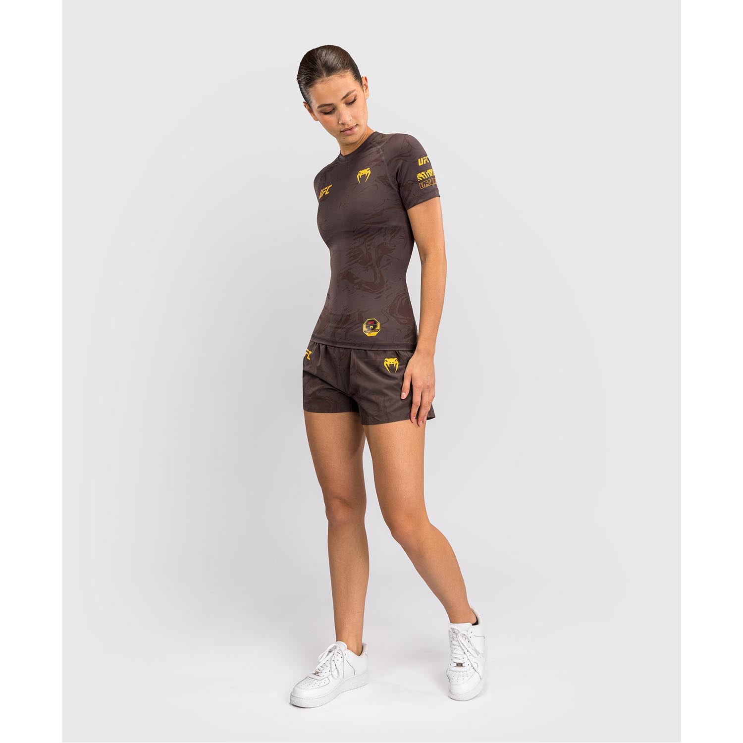 VENUM Rashguard S/S, Women, UFC Fusion Fight Week, brown, XS