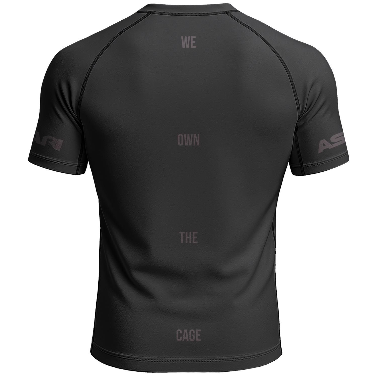 ASKARI Rashguard, S/S, We Own The Cage, black, XXL