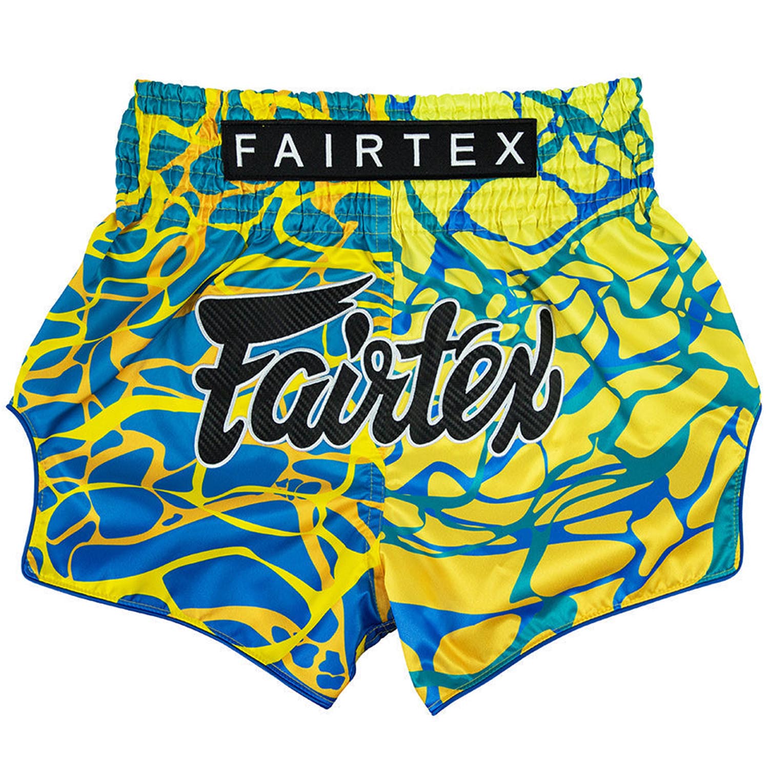 Fairtex Muay Thai Shorts, BS1927, Magma, gelb-green, M