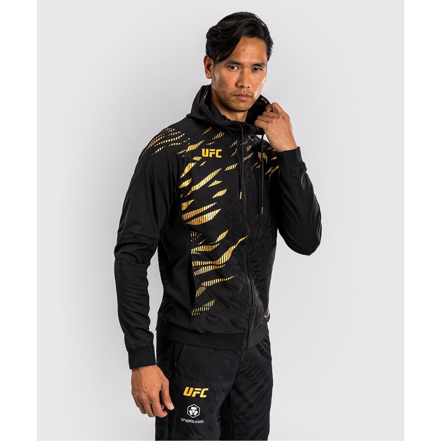 VENUM Zip Hoody, UFC Fusion Authentic Fight Night Champion, black-gold, L