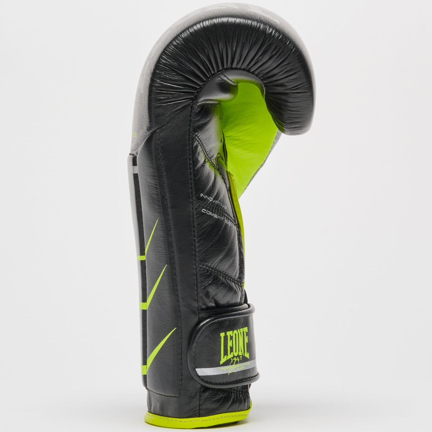 LEONE Boxing Gloves, Revo Fluo, GN110F, black, 14 Oz