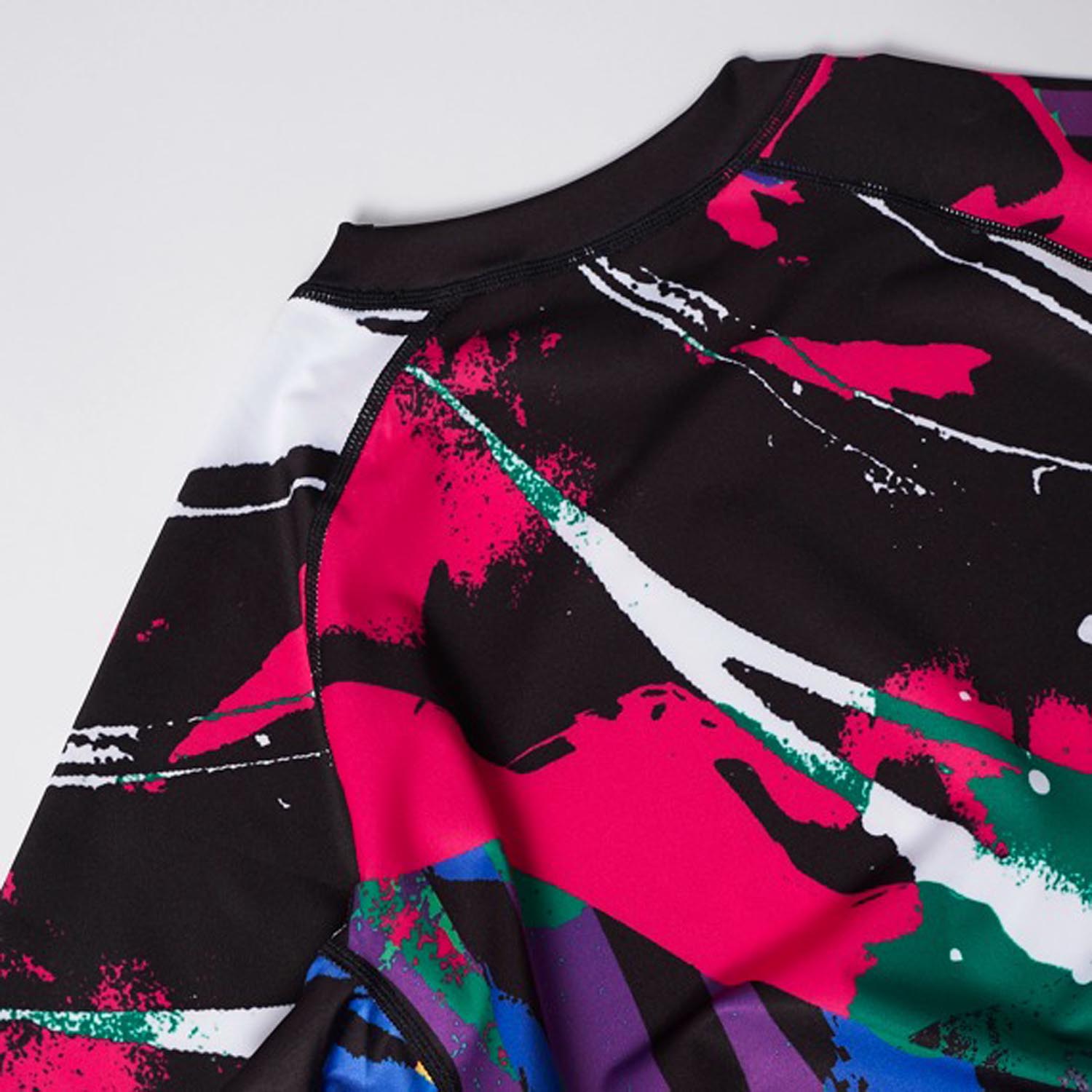 MANTO Rashguard, S/S, Rave, black-pink, XXL