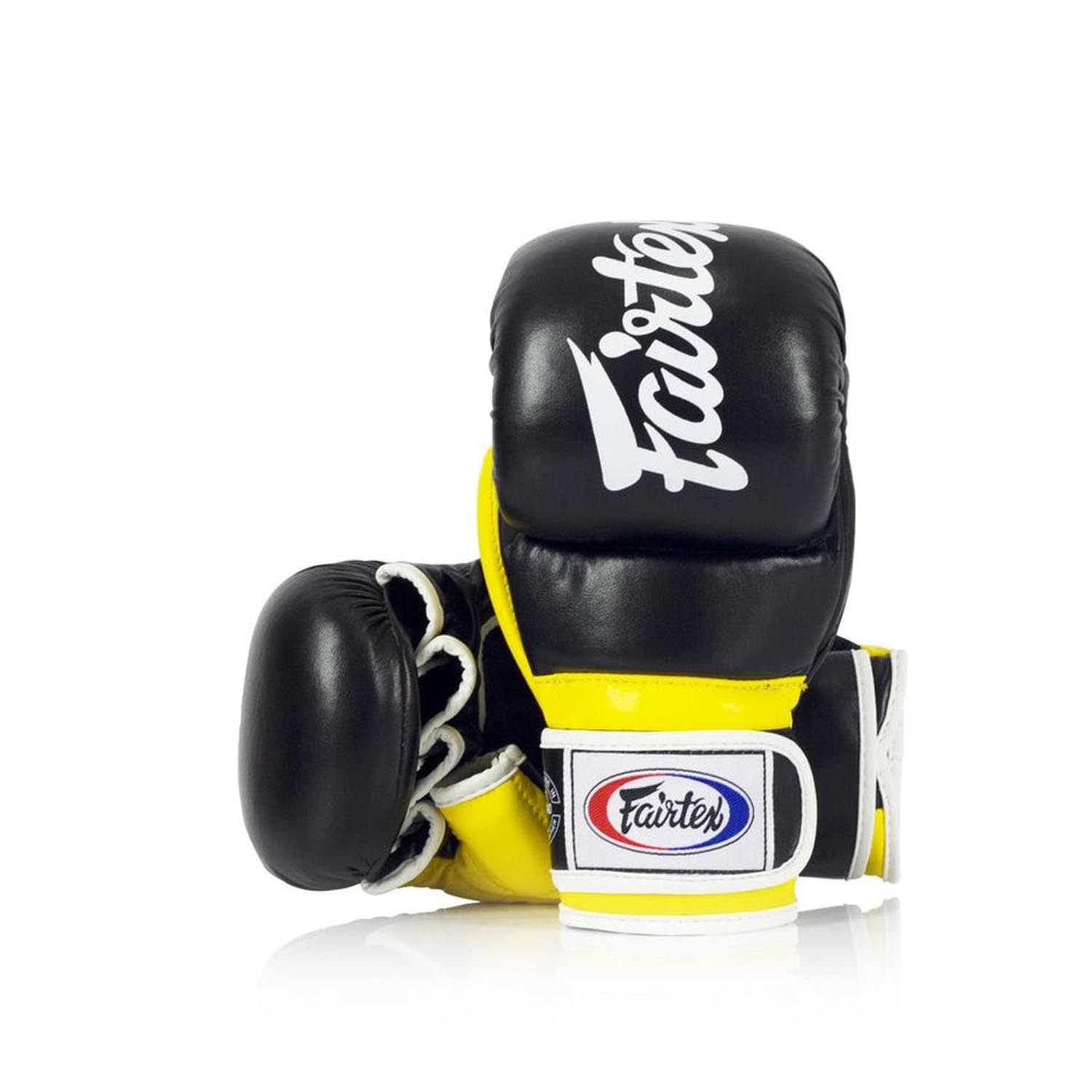 Fairtex MMA Sparring Handschuhe, FGV18, schwarz-gelb, XL