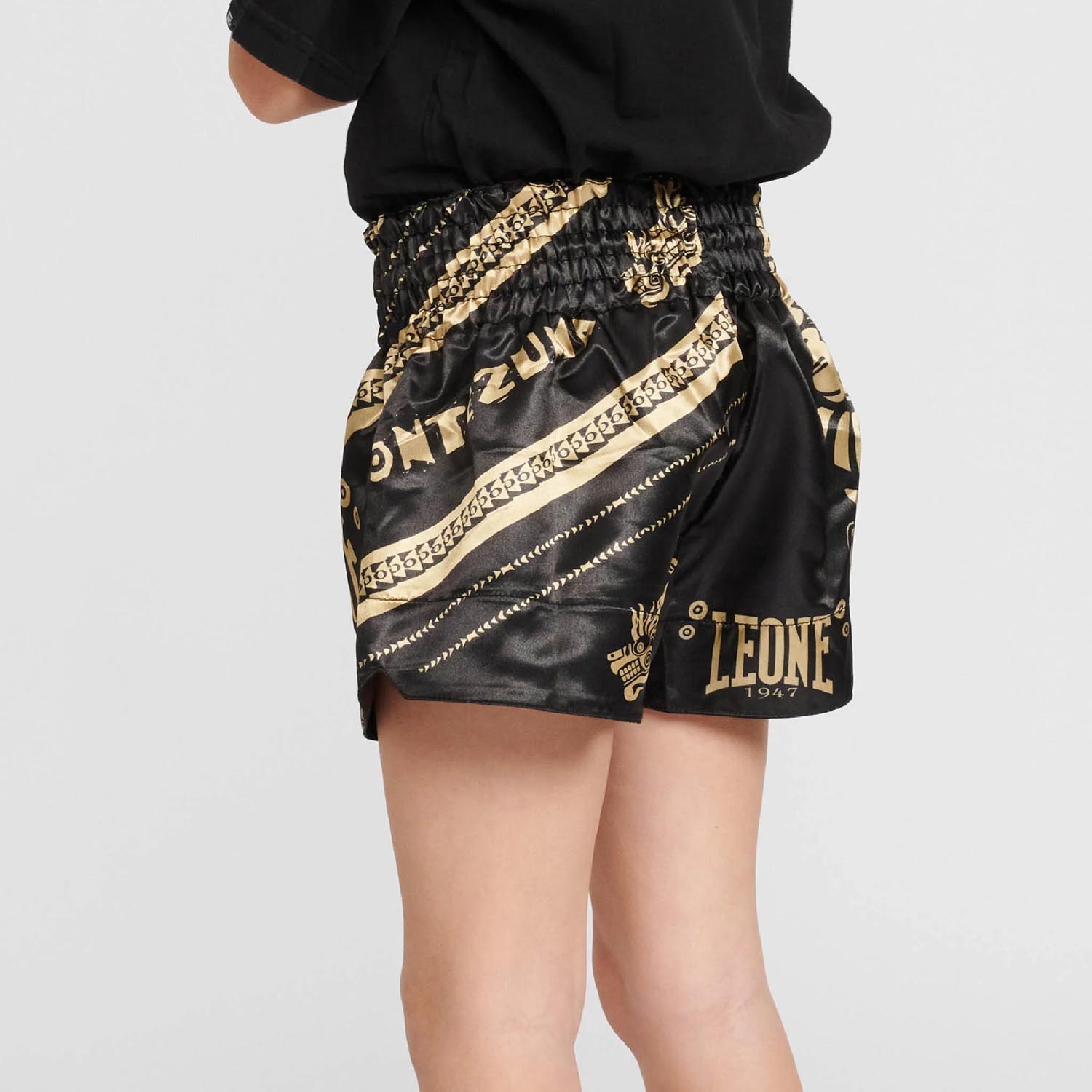 LEONE Muay Thai Shorts, Kids, Montezuma, black-gold, XL