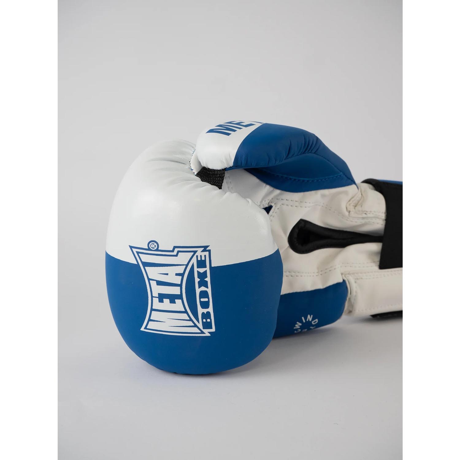 Metal Boxe Boxing Gloves, Savate, blue-white, 16 Oz