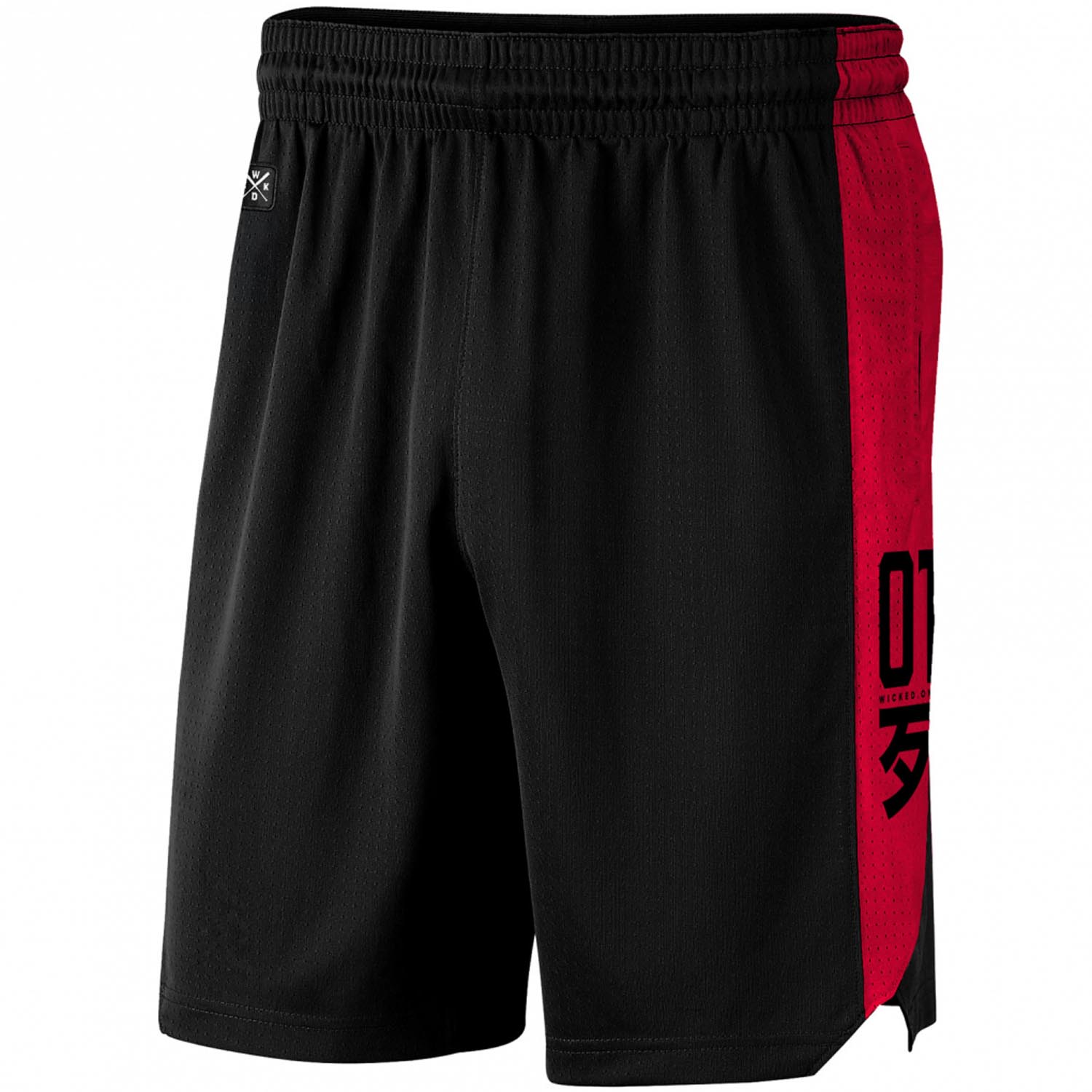 Wicked One Fitness Shorts, Indian, schwarz-rot, XXL