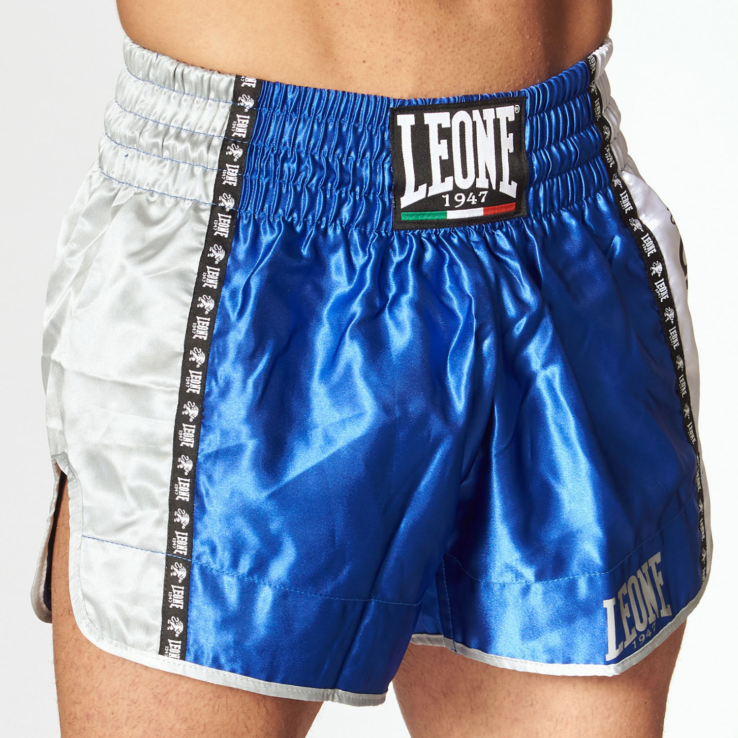 LEONE Muay Thai Shorts, Training, AB760, blue, S
