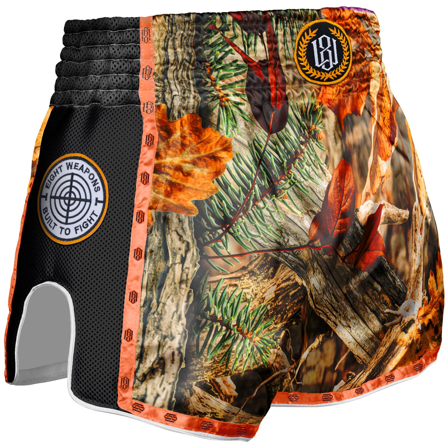 8 WEAPONS Muay Thai Shorts, Hunter, Autumn Camo, S