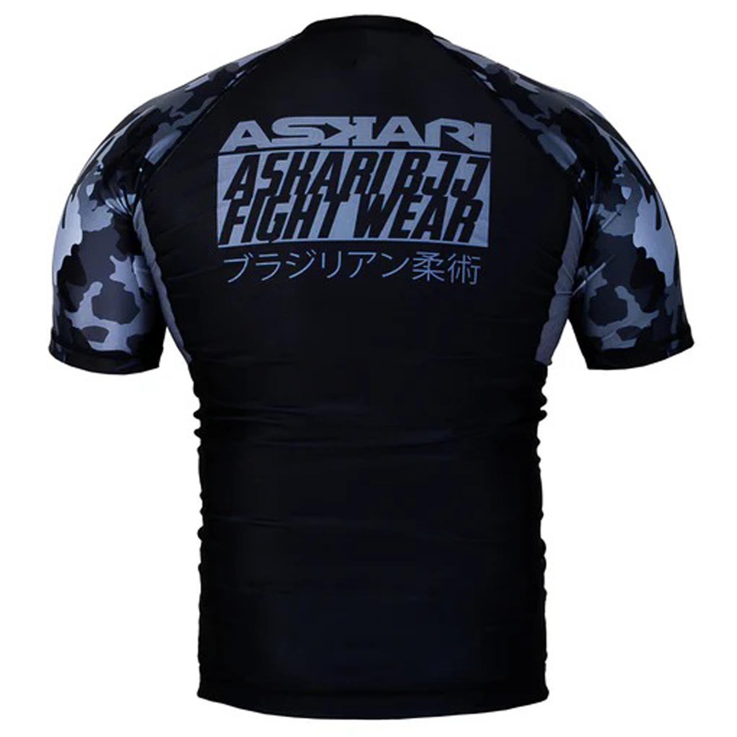 ASKARI Rashguard, S/S, IBJJF Ranked, black-camo, XXL