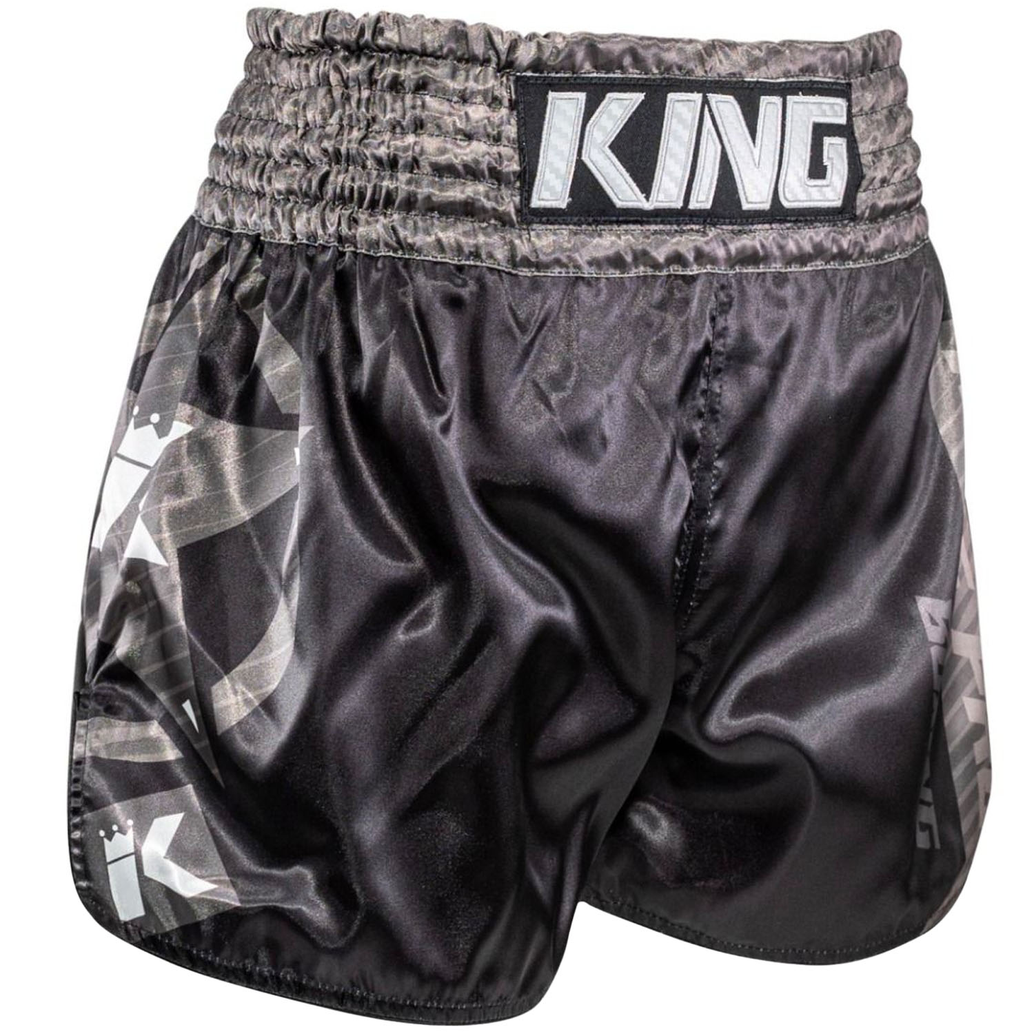 KING PRO Boxing Muay Thai Shorts, AD Legion 2, schwarz-grau, S