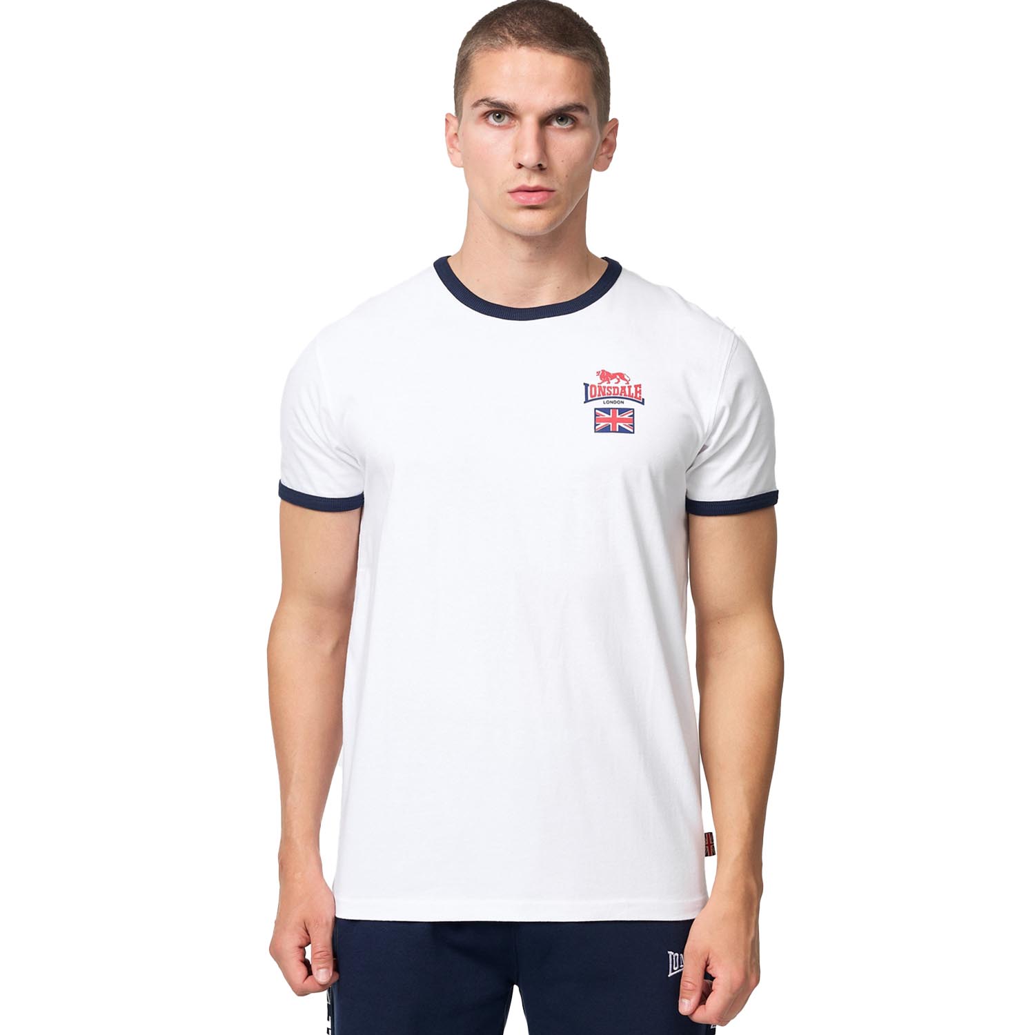 Lonsdale T-Shirt, Cashendun, white-navy-red, S