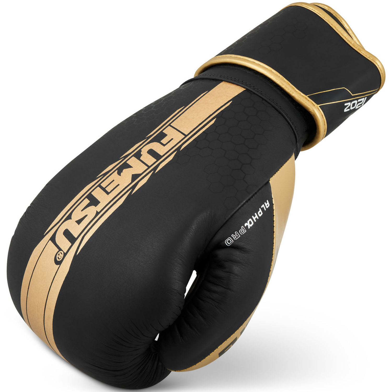 Fumetsu Boxhandschuhe, Alpha Pro, schwarz-gold, 12 Oz