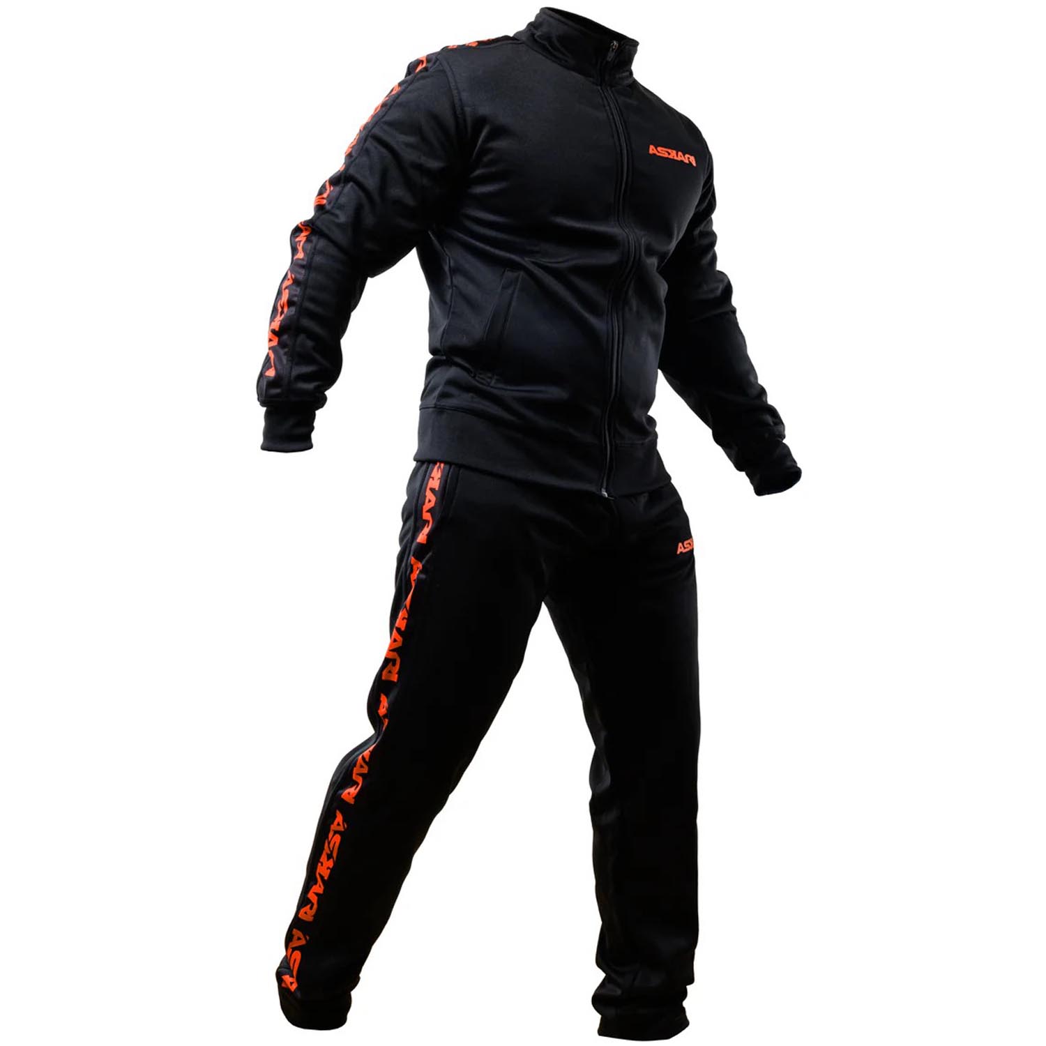 ASKARI Jogging Suit, Ochoa, black-orange, XXL