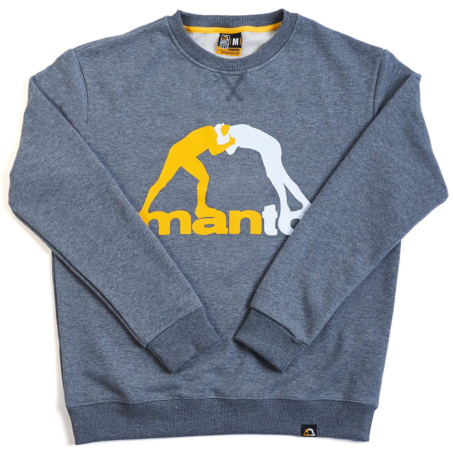MANTO Pullover Logo, 2.0, grey, XL