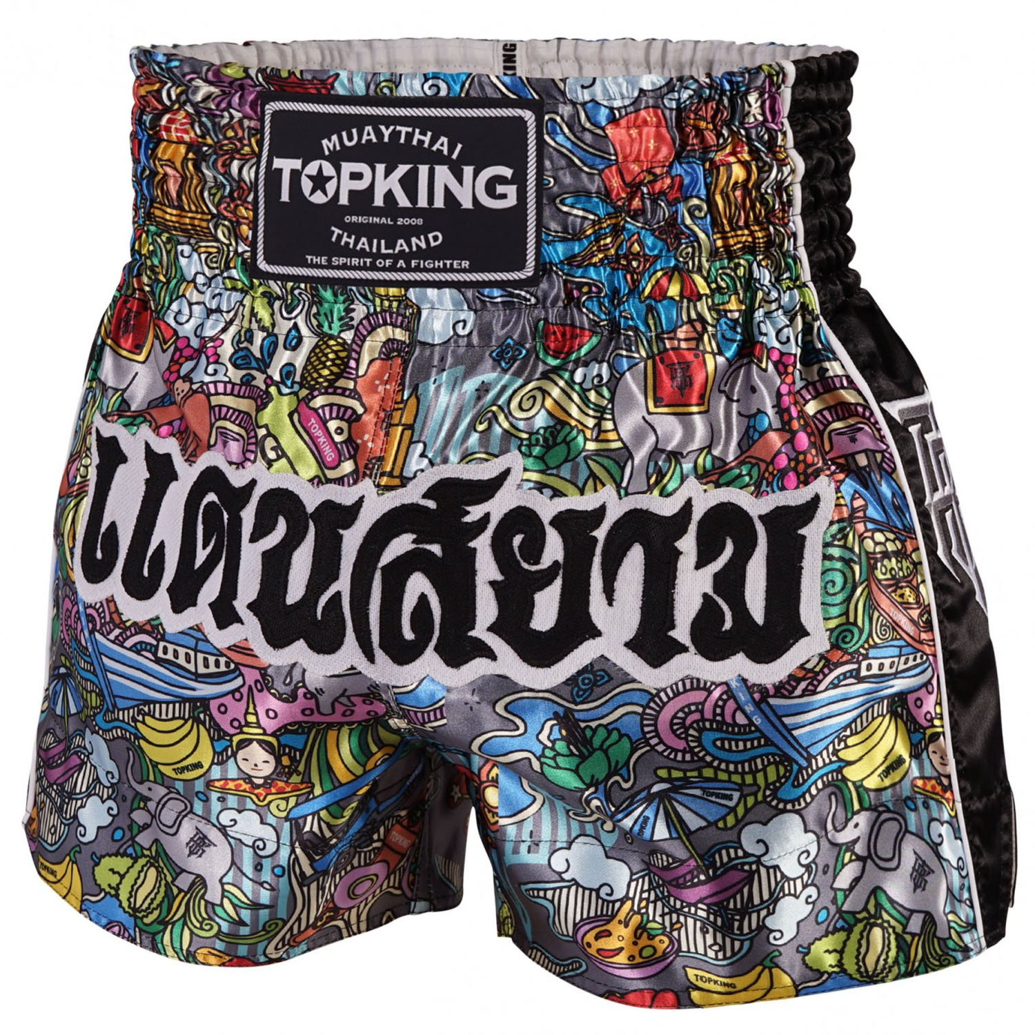 TOP KING BOXING Muay Thai Shorts, TKTBS 225, black, S