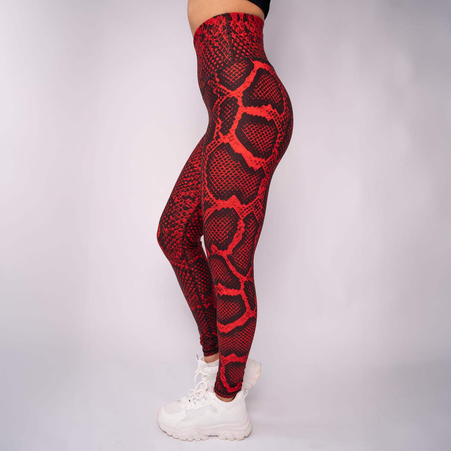 Anarchy Apparel Compression Leggings, Red Poison, XS
