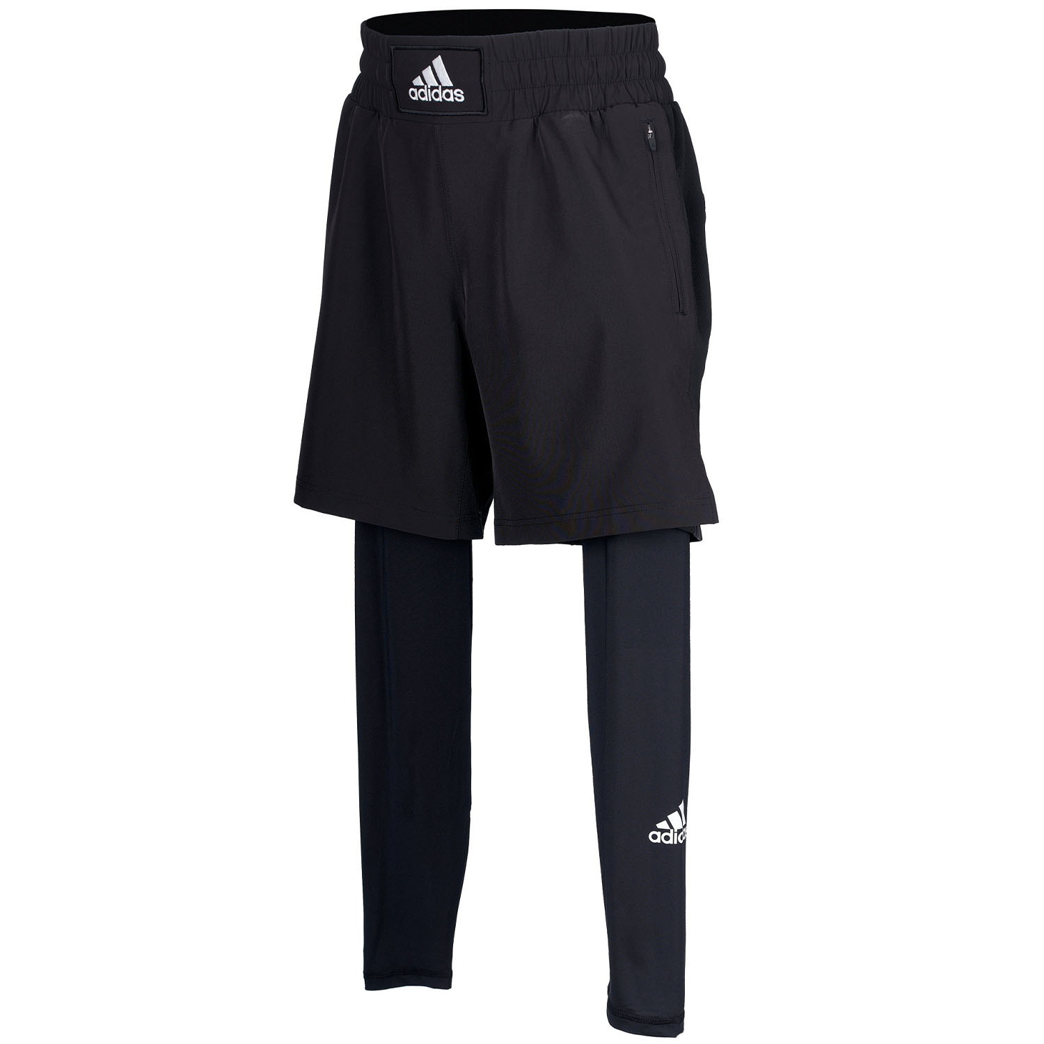 adidas Fitness Shorts, Spats Boxwear Tech, black-white, XL
