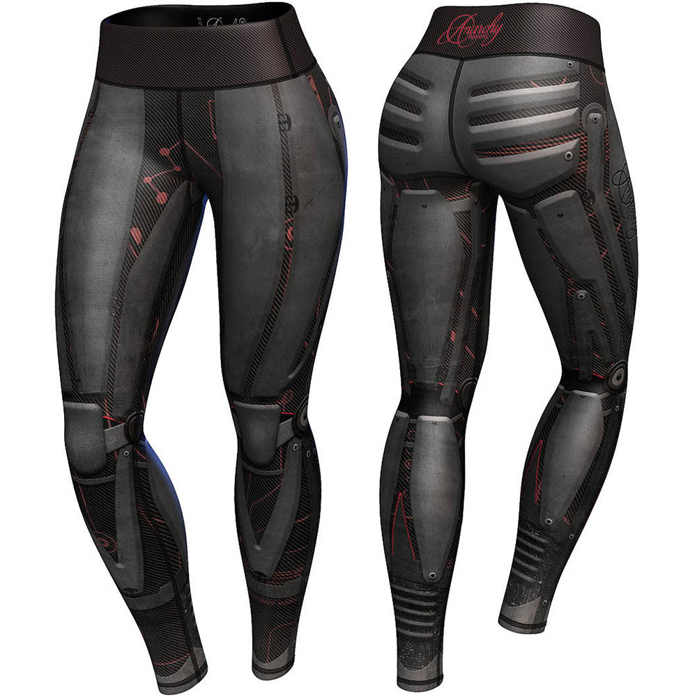 Anarchy Apparel Compression Leggings, Dark Robota, XS